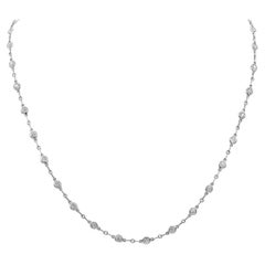 Roman Malakov 8.00 Carats Total Round Brilliant  Diamonds By the Yard Necklace