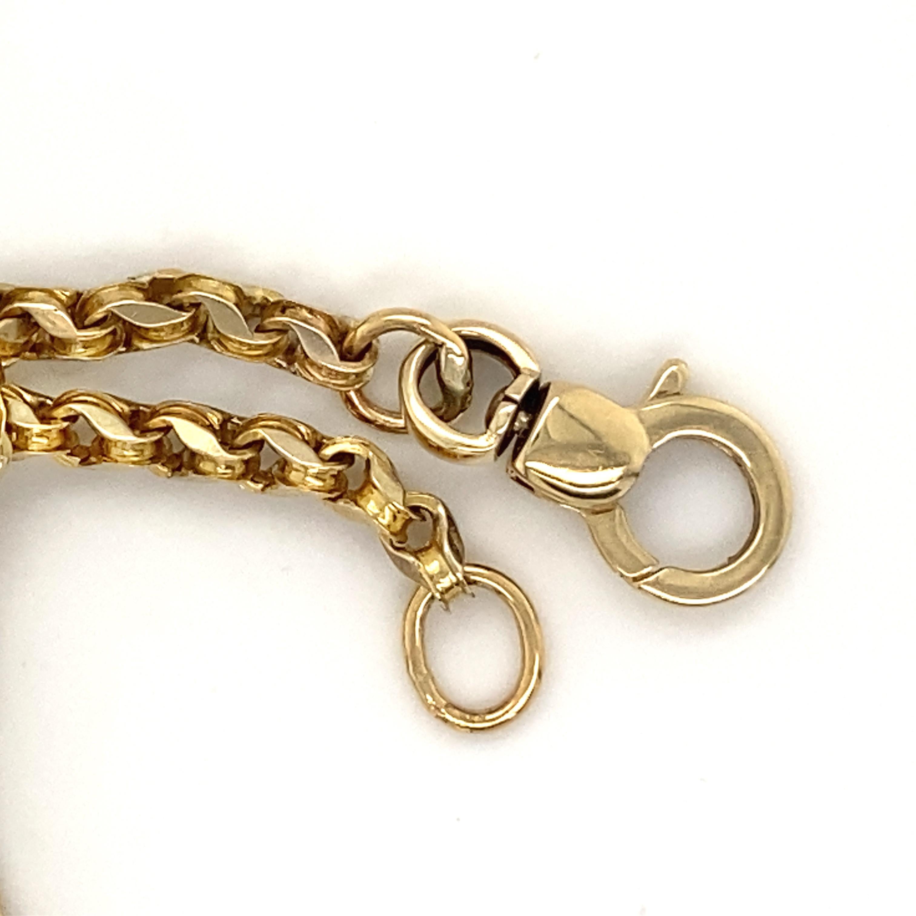 Opera-Length Fancy Figure 8 Chain with Swivel Bolt Ring Closure in Yellow Gold 4