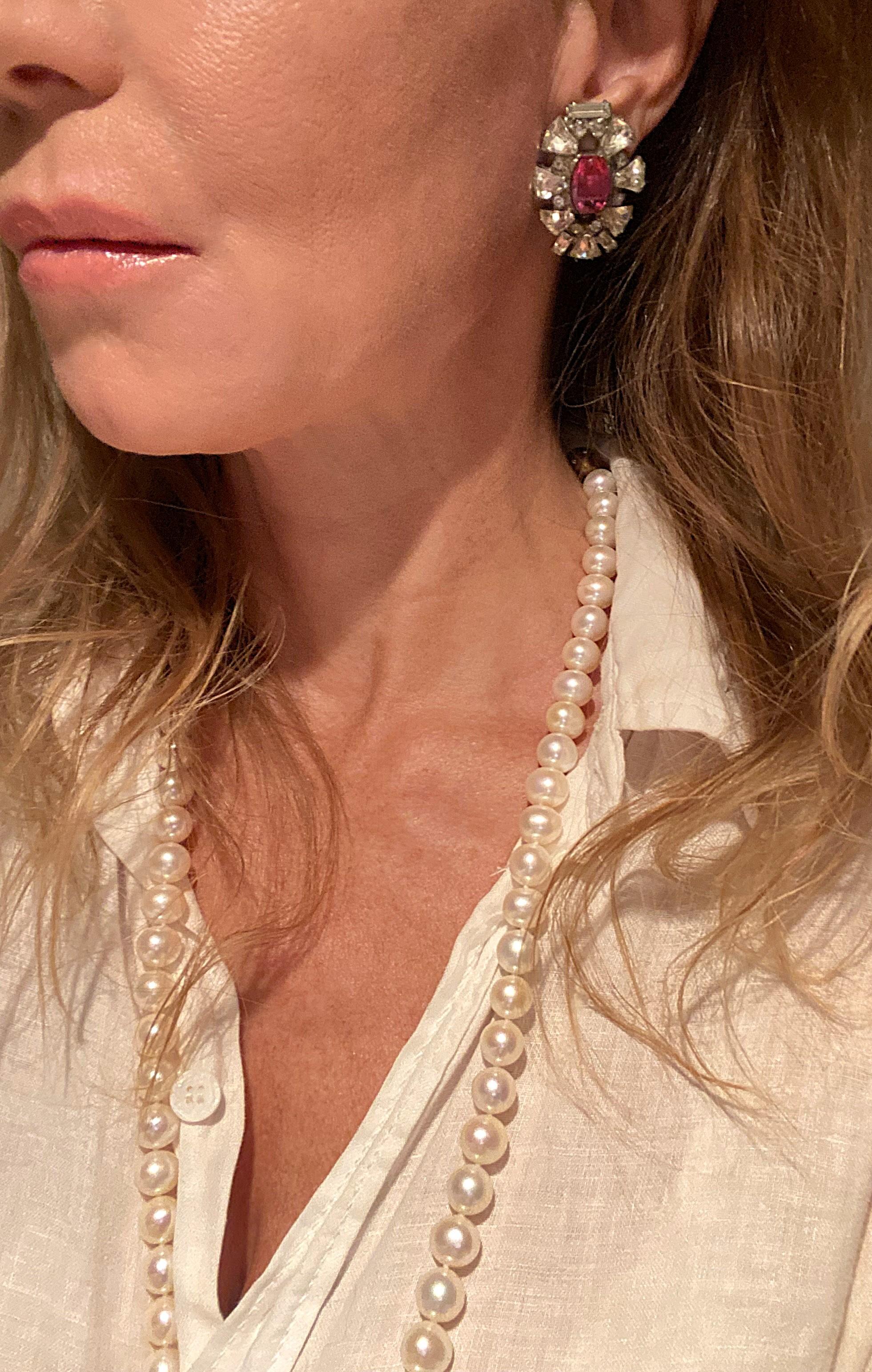 Collana Opera con perle e diamanti in oro 18 carati in vendita 7