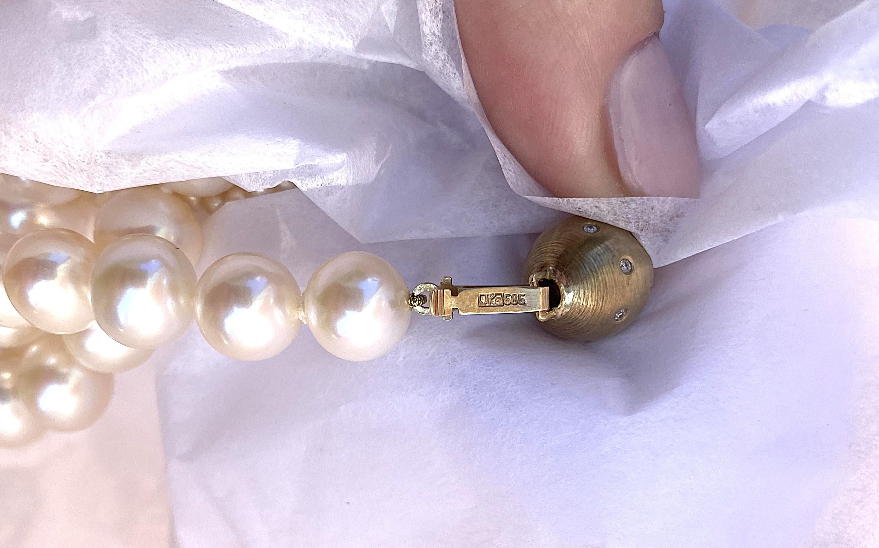 Collana Opera con perle e diamanti in oro 18 carati in vendita 11