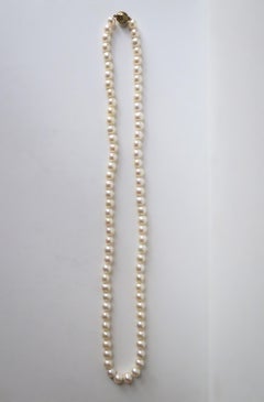 Opera Length Pearl Diamond 18-Karat Gold Necklace