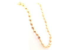 Opera Length Pearl Necklace 31 Inch Pink/White Strand of Pearls Elongated