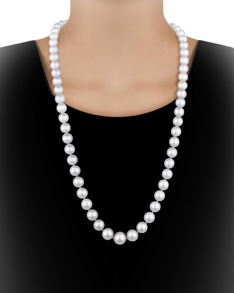 OperaLength Pearl Necklace For Sale at 1stDibs