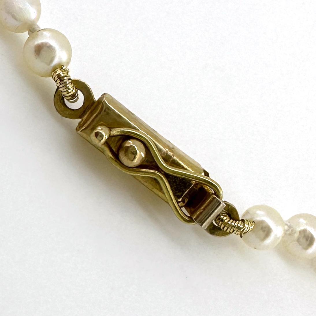 Opera Length Strand of Japanese Akoya Cultured Pearls with 14k Gold Clasp 5