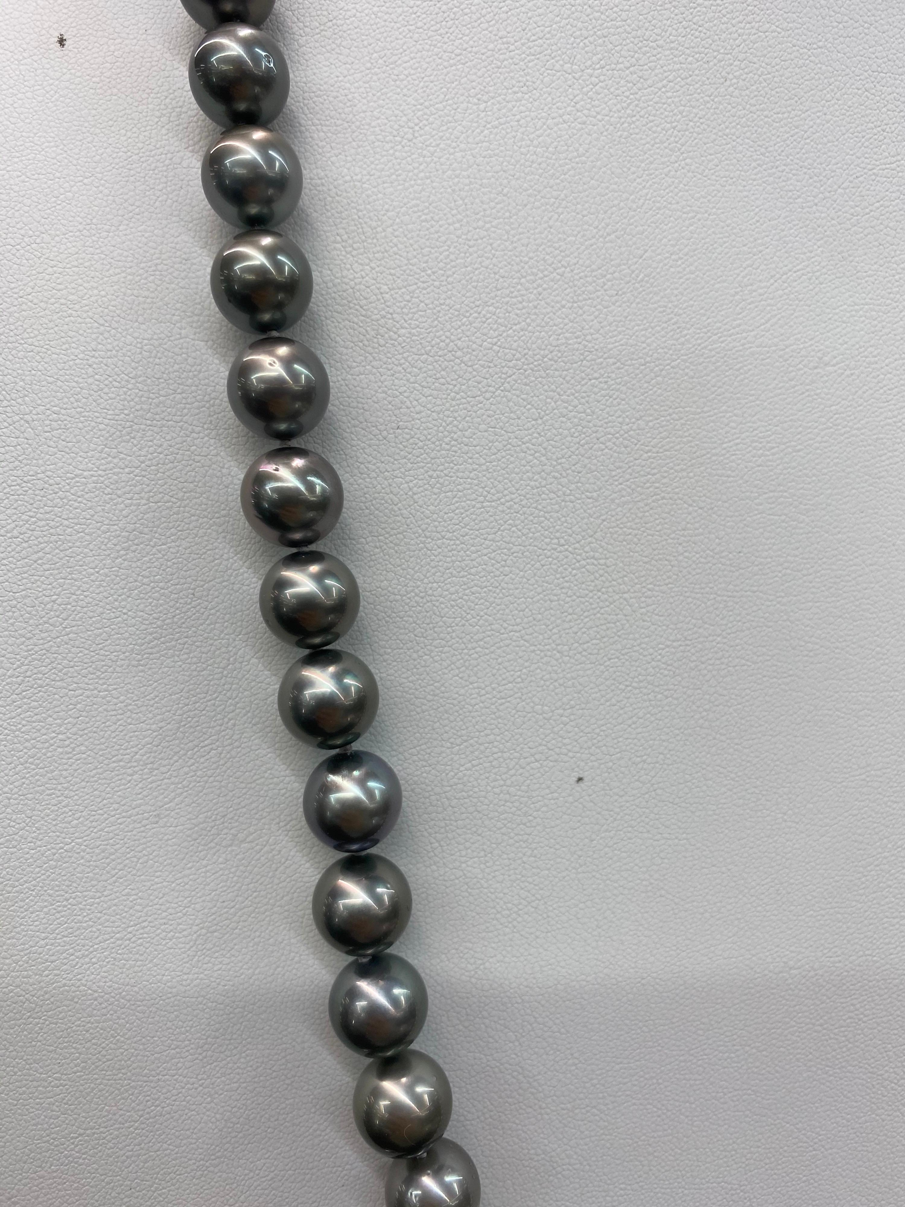 Round Cut HARBOR D. Opera Ombre South Sea and Tahitian Pearl Necklace Diamond Clasp