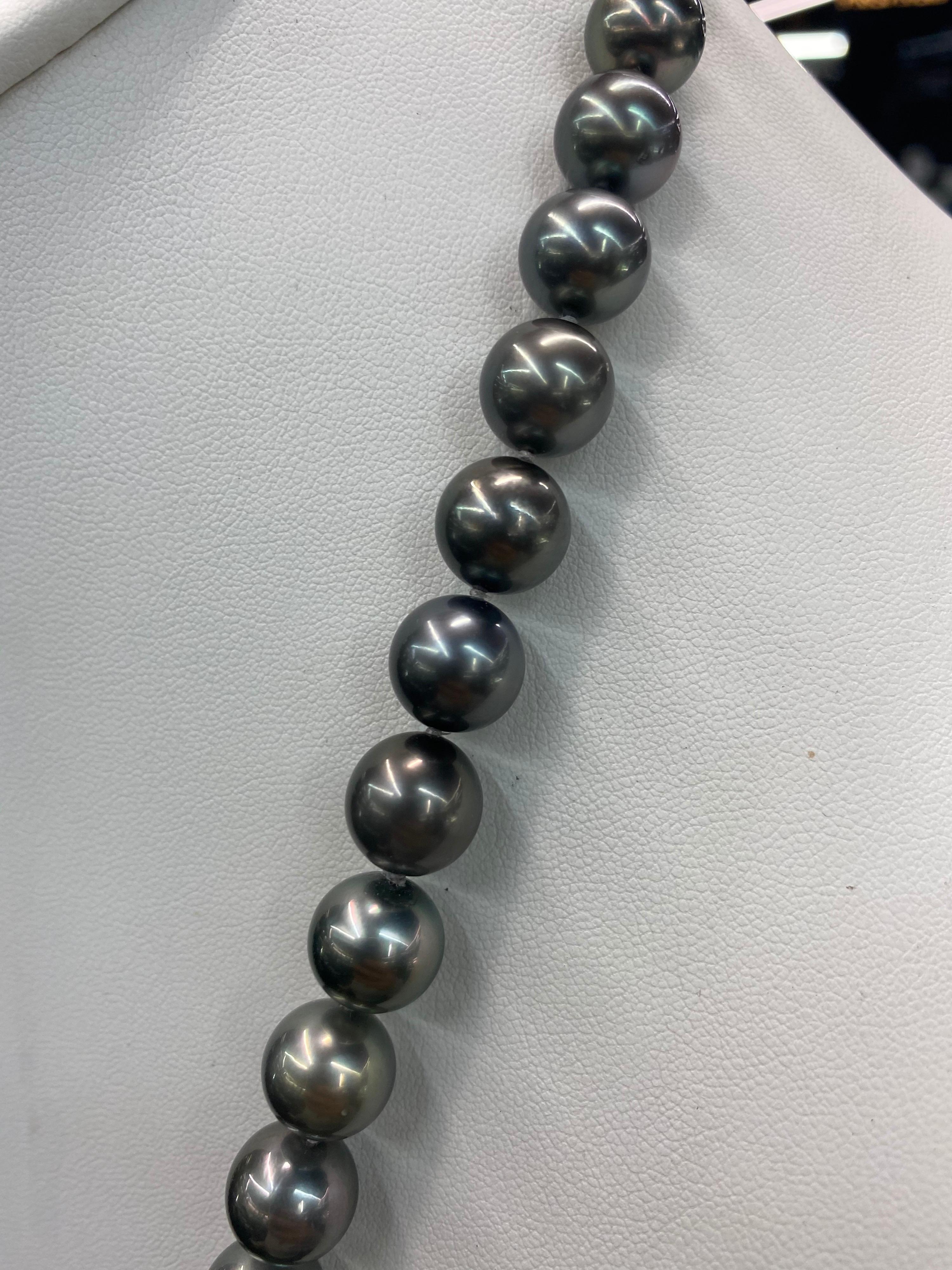HARBOR D. Opera Ombre South Sea and Tahitian Pearl Necklace Diamond Clasp In New Condition In New York, NY
