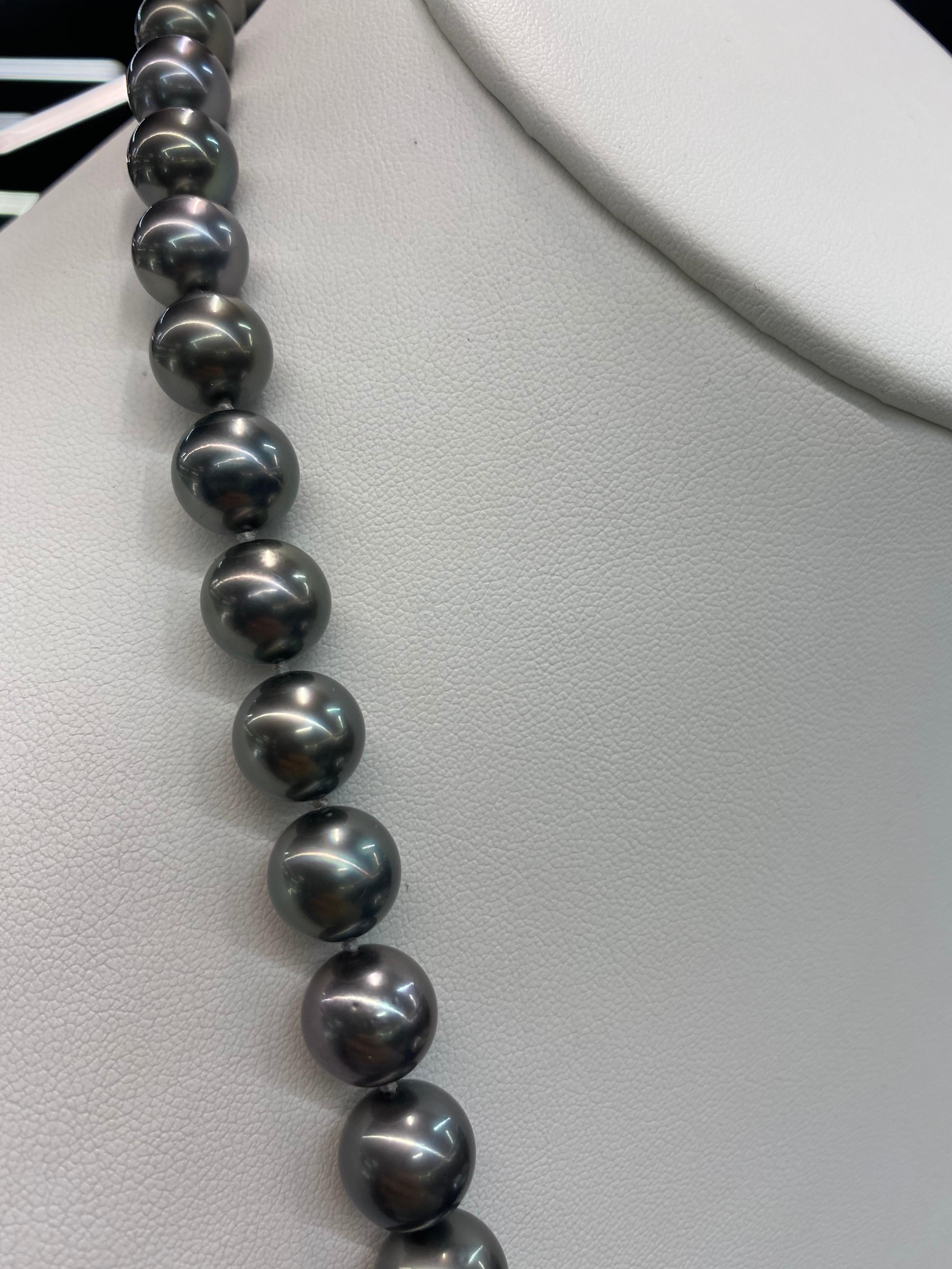 Women's HARBOR D. Opera Ombre South Sea and Tahitian Pearl Necklace Diamond Clasp