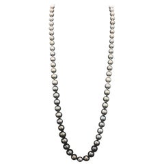 HARBOR D. Opera Ombre Tahitian Pearl Necklace Diamond Clasp