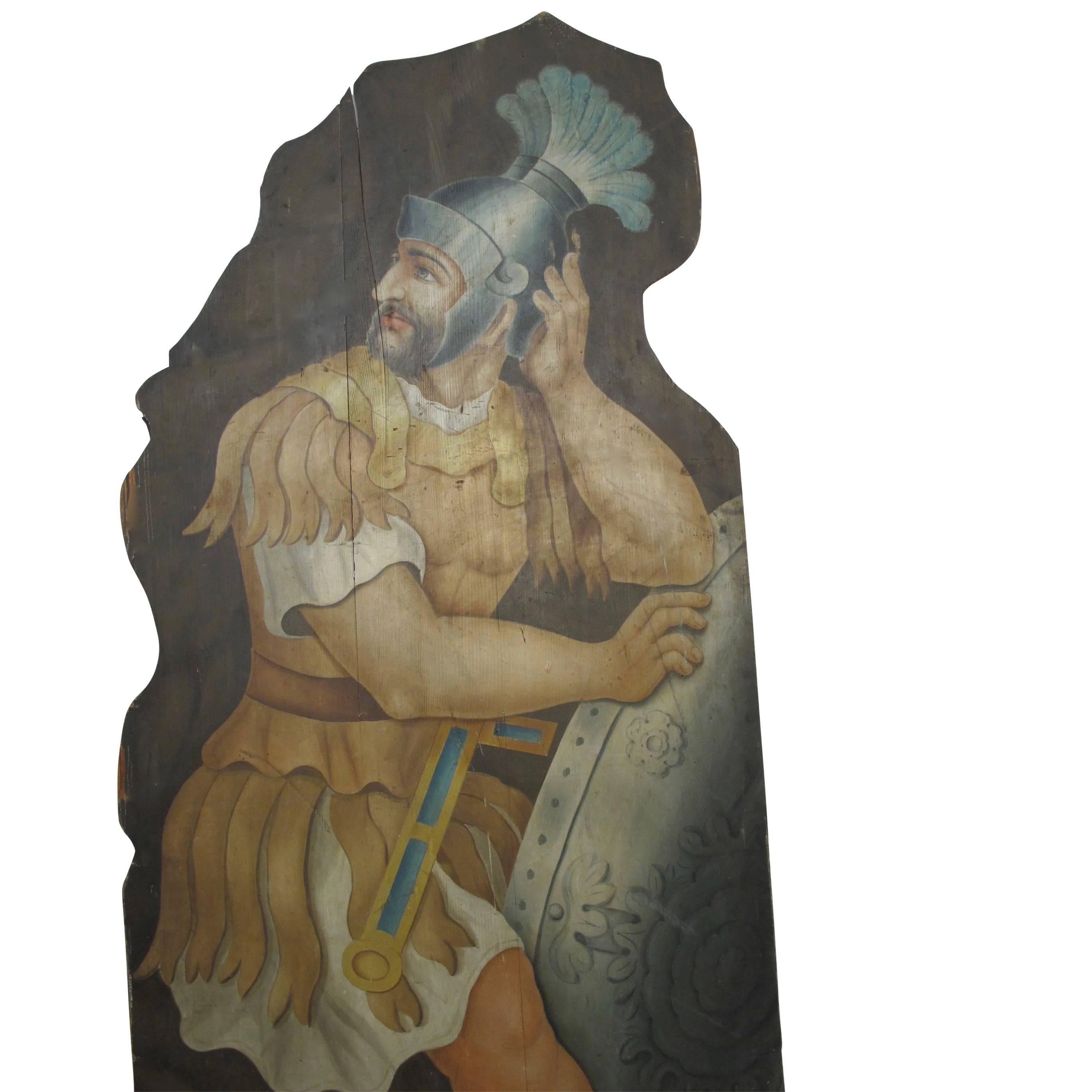 American Opera or Theatre Hand-Painted on Wood Dummy Boards, 19th Century For Sale