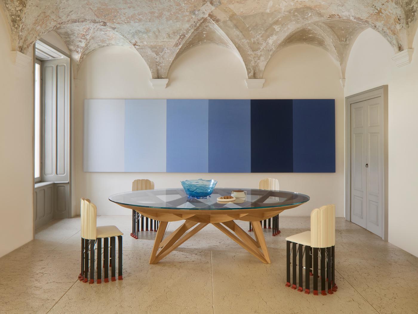 XXIe siècle et contemporain Table ovale Opera par Mario Bellini pour Meritalia en vente