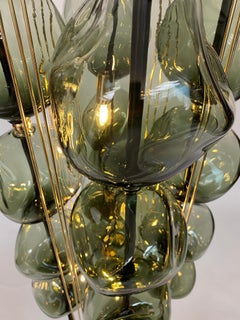 Opera Prima Chandelier by Bourgeois Boheme Atelier 'Eel Green Glass'