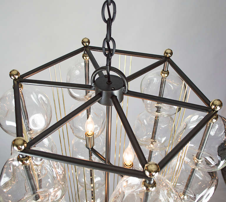 Blown Glass Opera Prima Chandelier For Sale