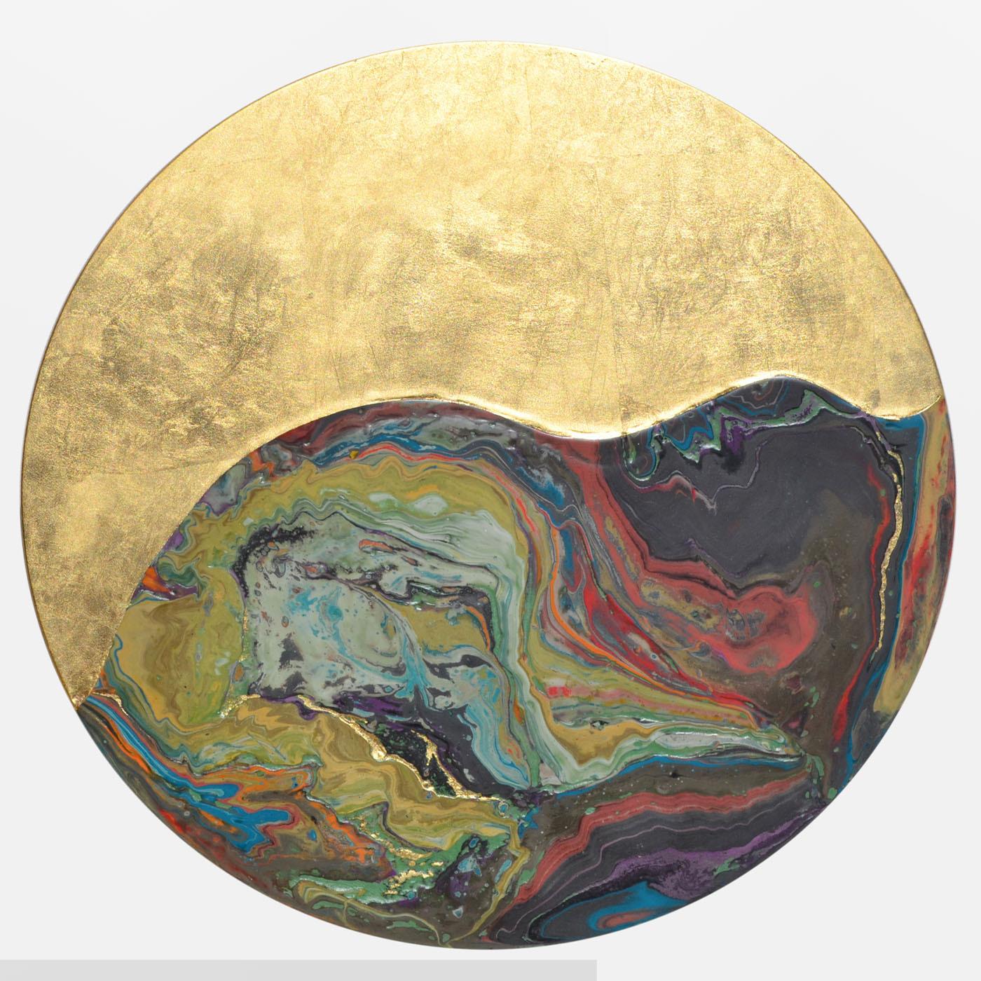 XXIe siècle et contemporain Grande table d'appoint en métal polychrome Opera de Cupioli en vente