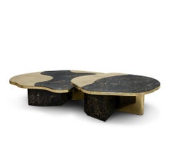 Ophelia Center Table - Hand-Crafted Portoro Marble and Gold - Boca do Lobo