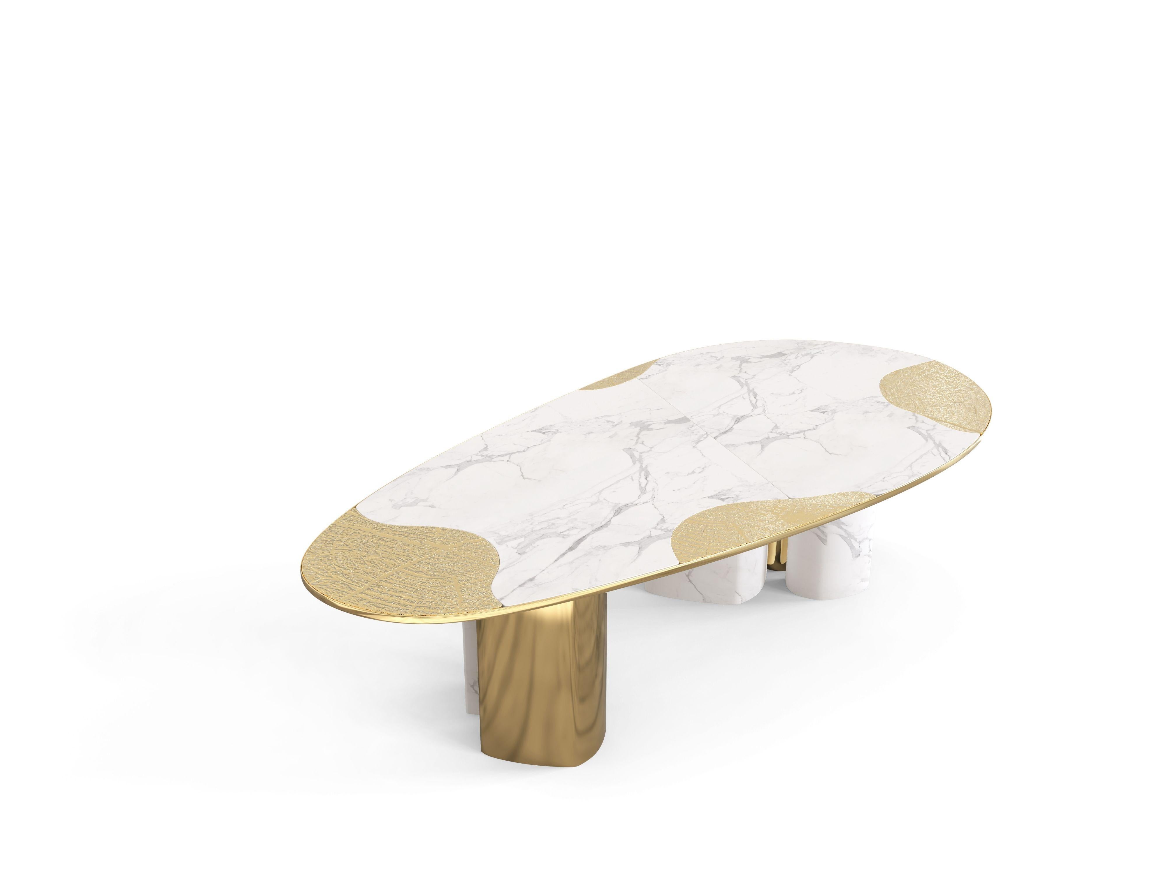 Moulage Table de salle à manger Ophelia - Marbre de Carrare fait main - Boca do Lobo en vente