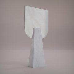 Specchio contemporaneo in marmo di Carrara by Carcino Design
