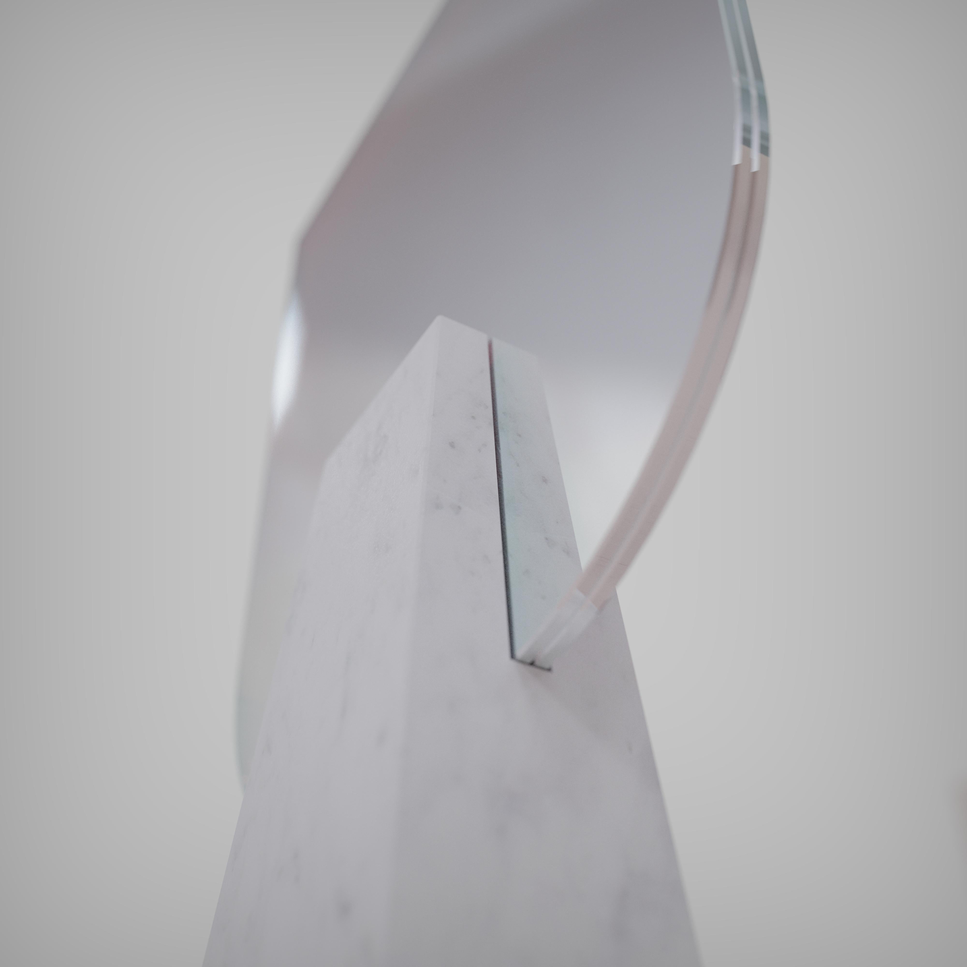 Specchio contemporaneo in Marmo di Carrara von Carcino Design (Zeitgenössisch) im Angebot