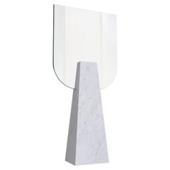 Specchio contemporaneo en marbre de Carrare par Carcino Design