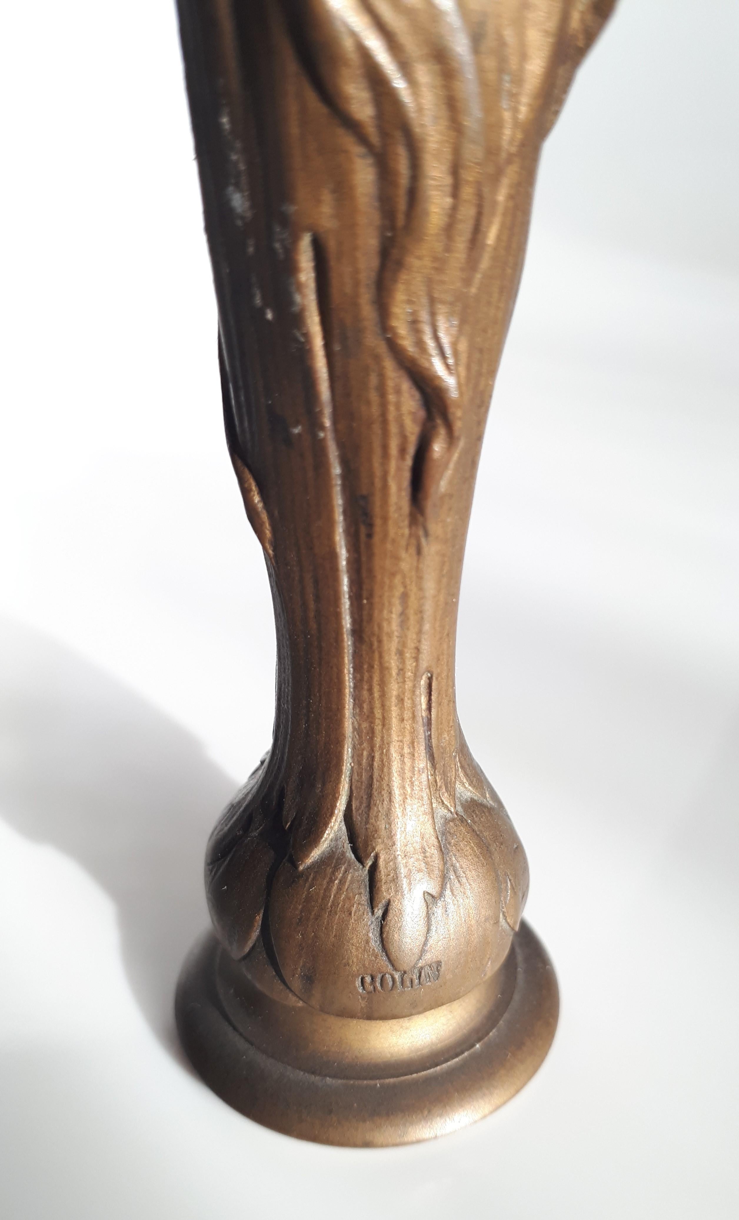 Ophélie, estampille en bronze doré, par Maurice Bouval en vente 6