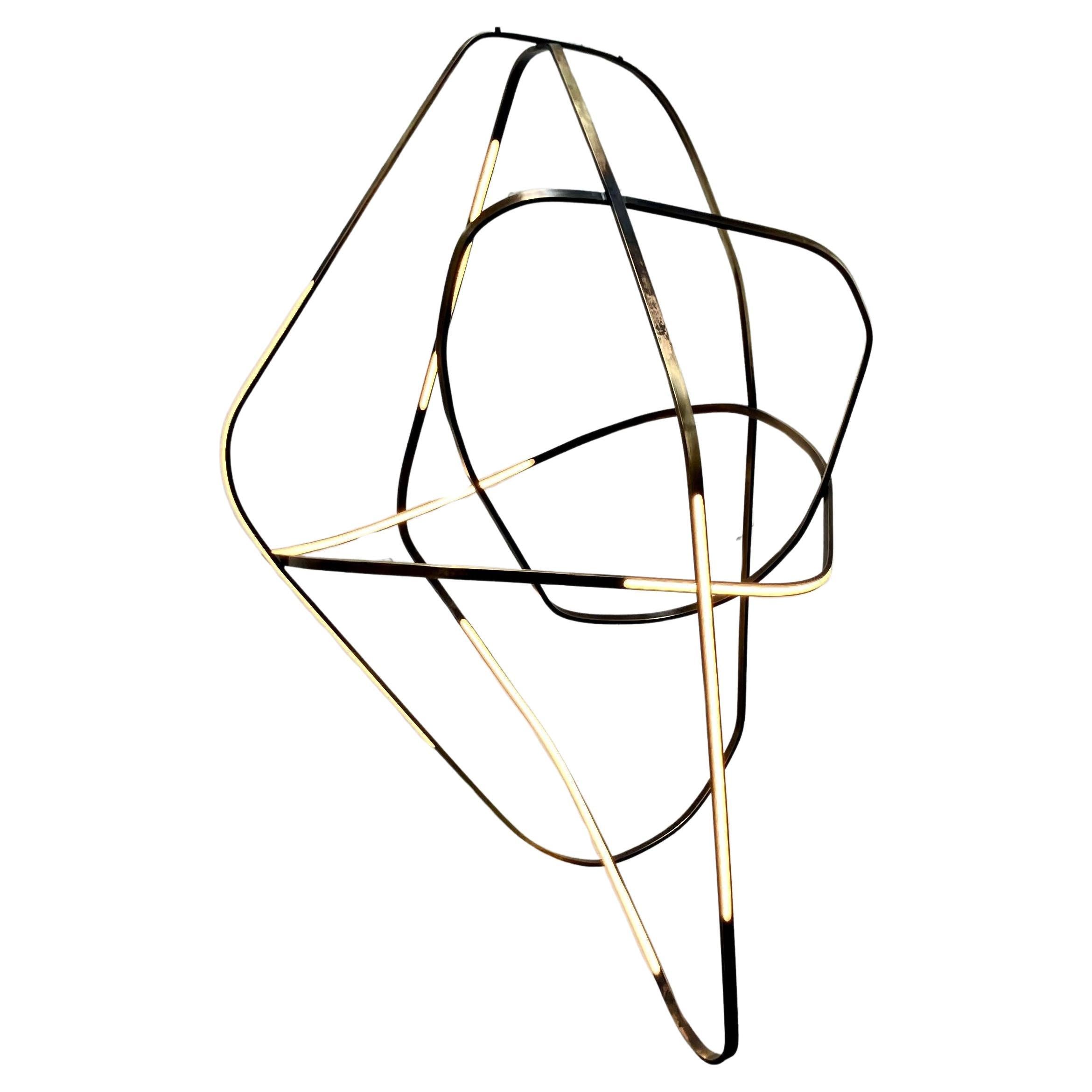 Ophelia XX 23 New Contemporary Chandelier in Fossilized Brass by Morghen Studio