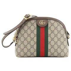 Ophidia Dome Shoulder Bag GG Coated Canvas Small