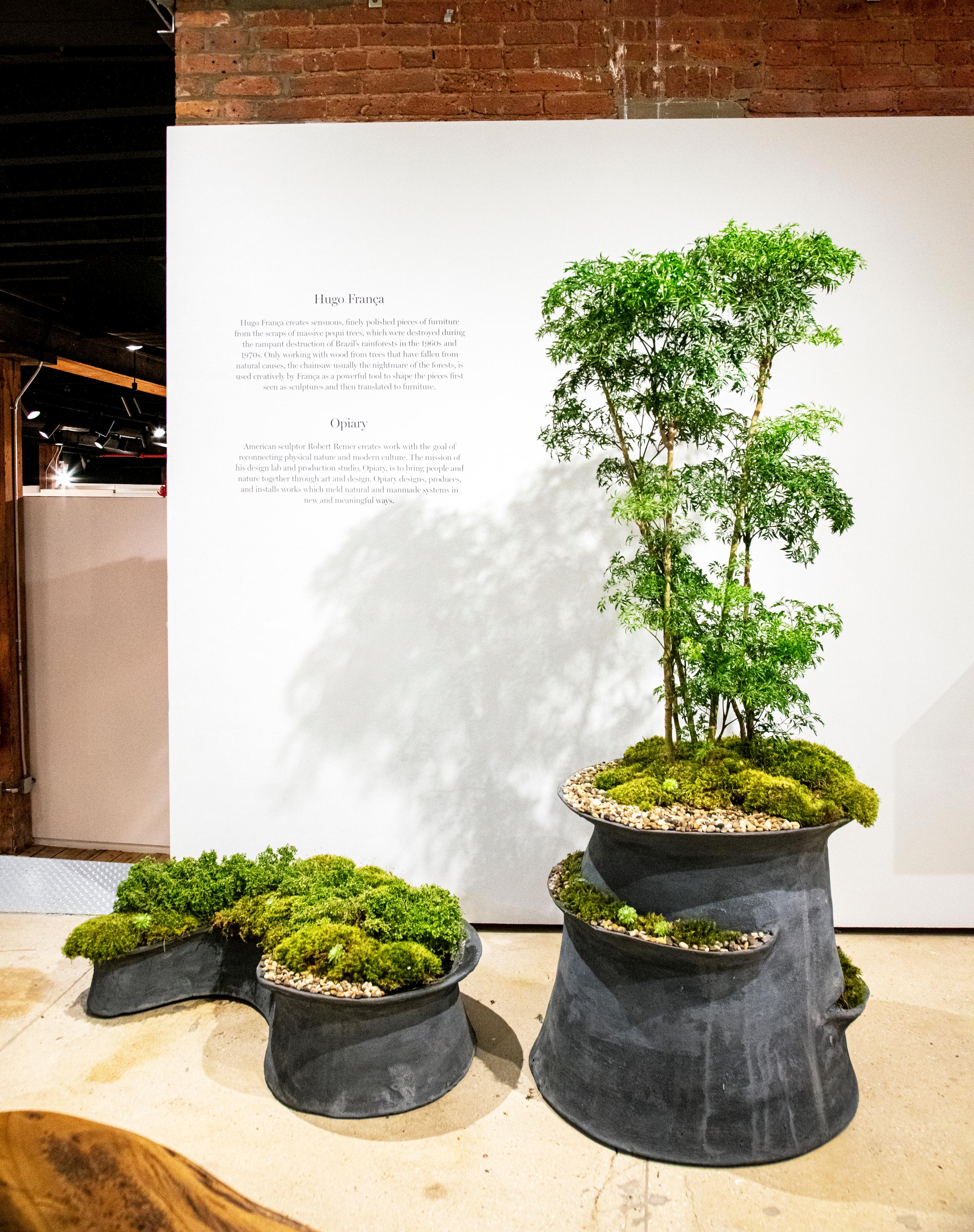 Cette jardinière en béton légère et moderne présente une silhouette organique et une esthétique terreuse qui met en valeur les plantes vivantes qu'elle contient. Le Barchan est fabriqué à la main dans notre studio de Brooklyn et peut être produit