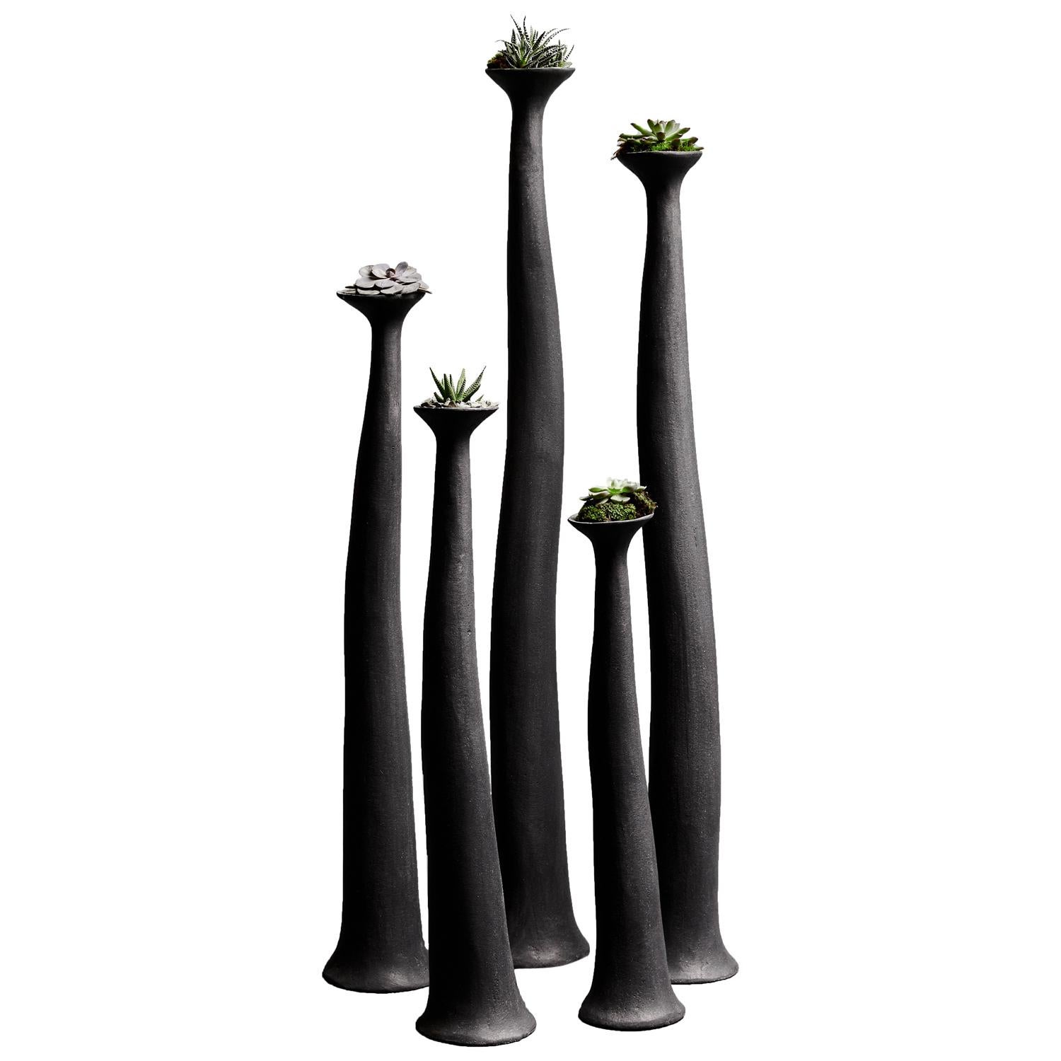 Hoodoo Stacks, Sculptural Concrete Planters by OPIARY (H28"-52")