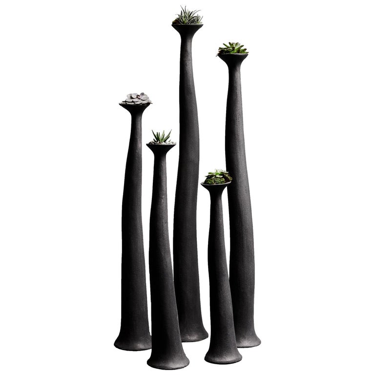 Hoodoo Stacks, Sculptural Concrete Planters by OPIARY (H28"-52") For Sale