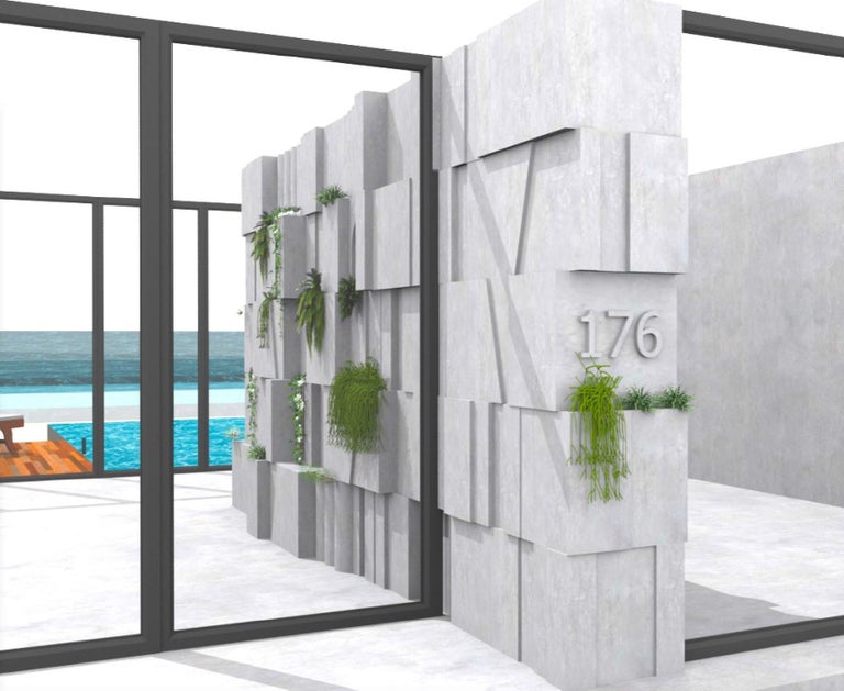 Contemporary Opiary Concrete Spolia Wallscape 'Customizable' 'Price on Request' For Sale