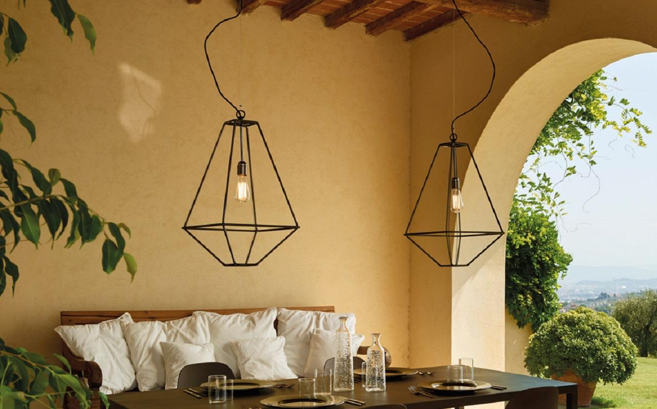 Modern Opinion Ciatti Con.tradition Medium Suspension Ceiling Lantern in Black For Sale