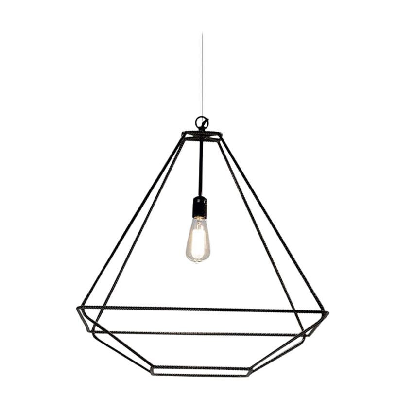 Opinion Ciatti Con.tradition Medium Suspension Ceiling Lantern in Black For Sale