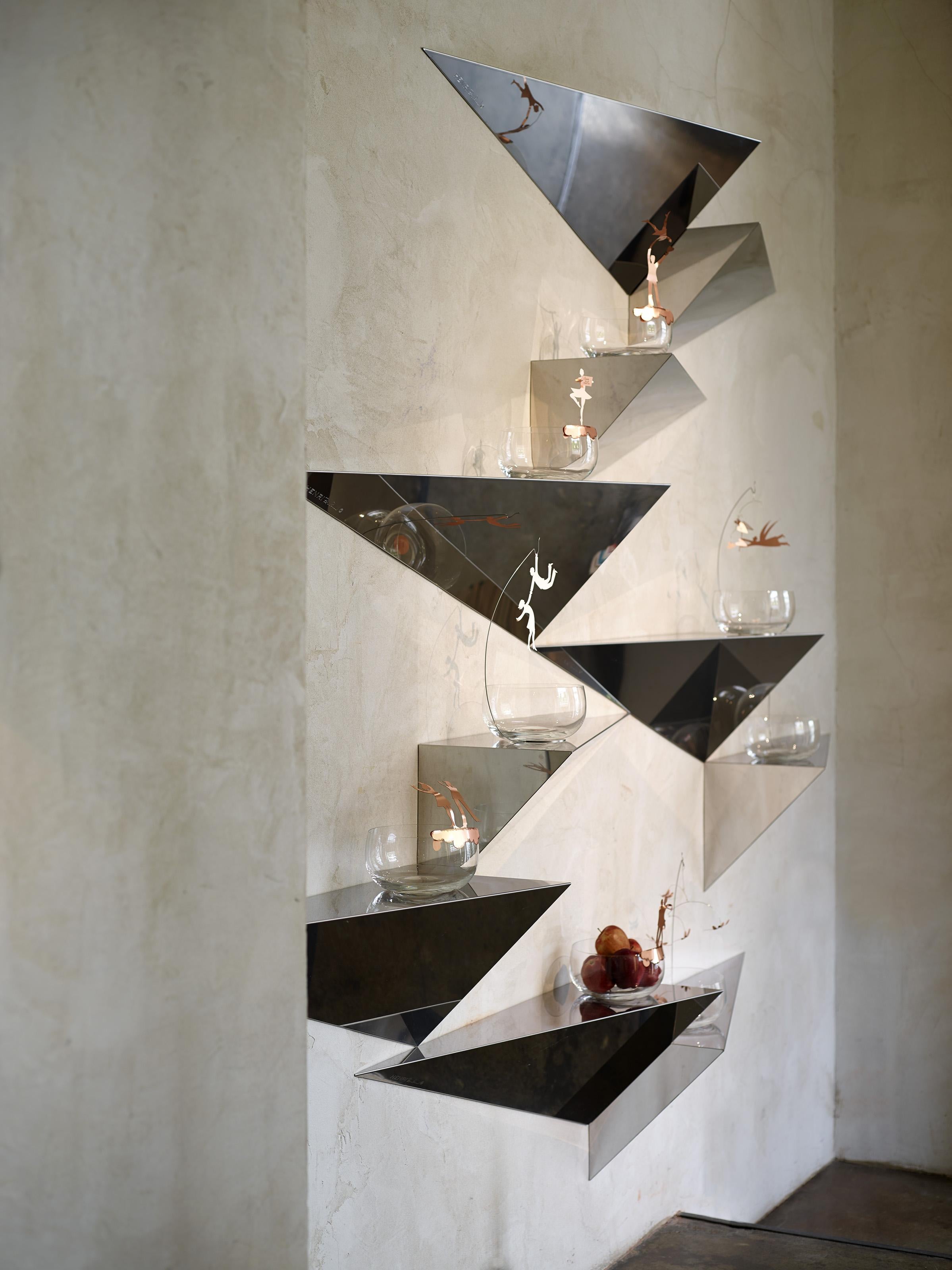 Contemporary Opinion Ciatti Henry III Triangular Wall Shelf Left For Sale