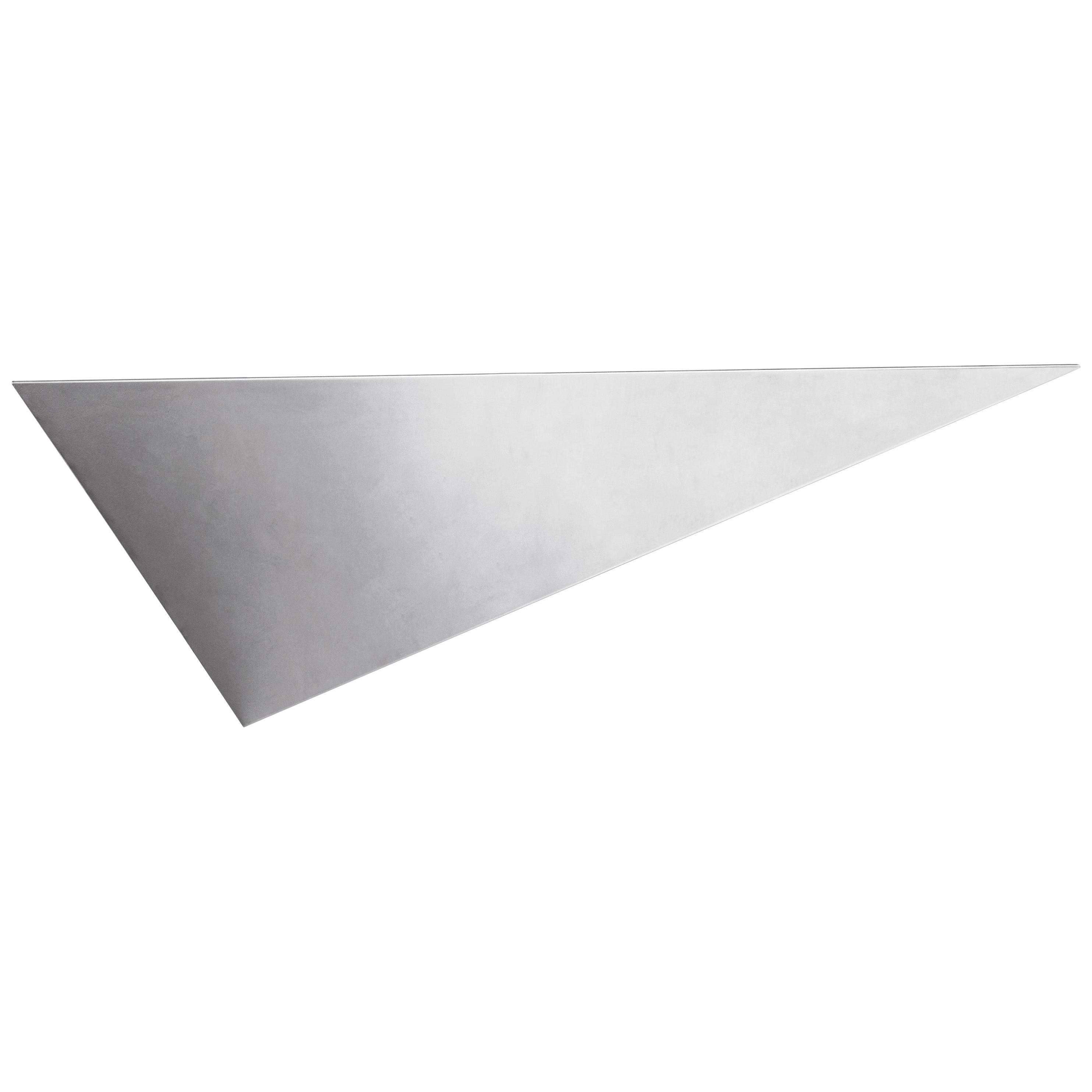 En vente : Silver (Stainless Steel) Avis Ciatti Henry III Étagère murale triangulaire gauche