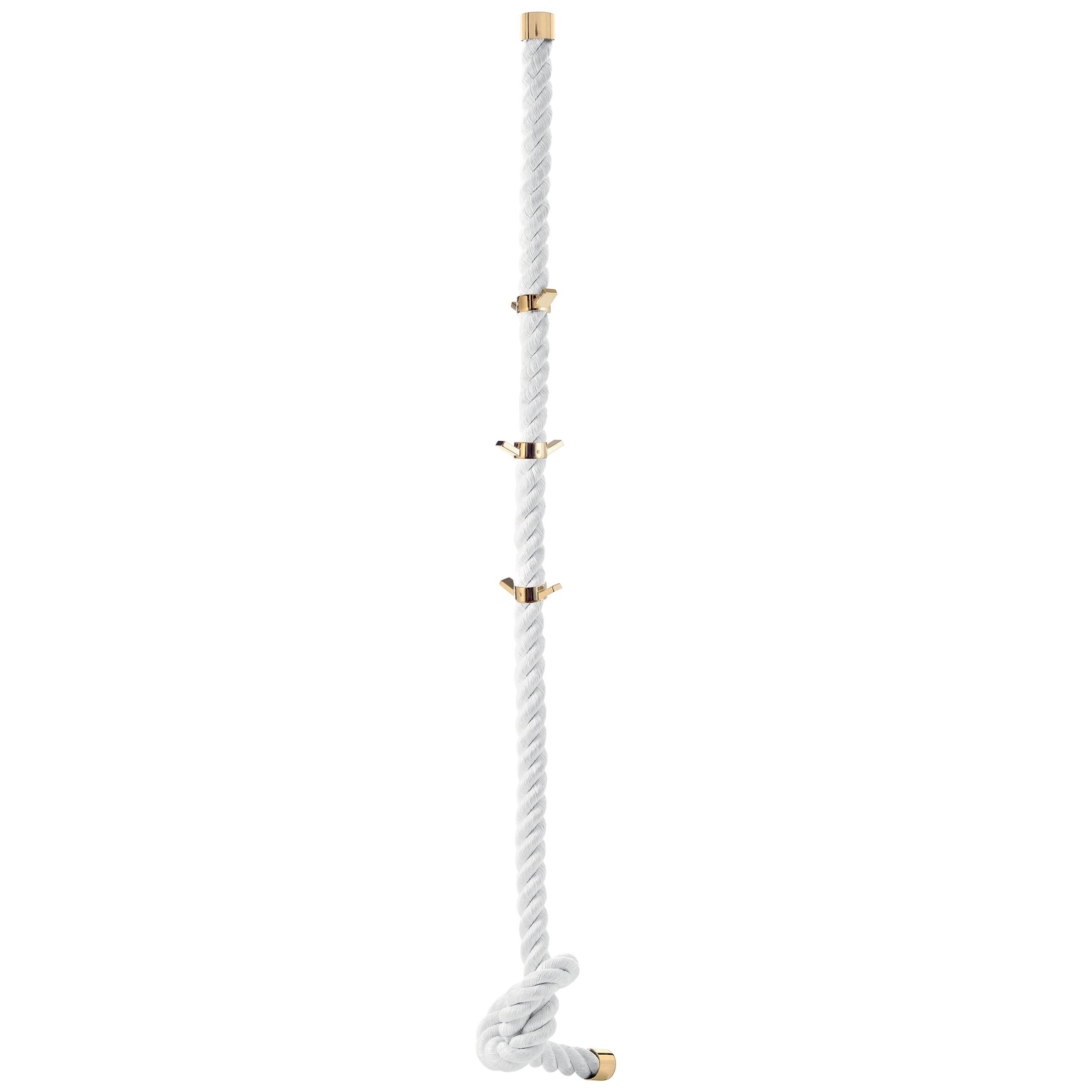 For Sale: White (White Rope with 24K Gold Hardware) Opinion Ciatti La Cima 3 Clothes Hanger