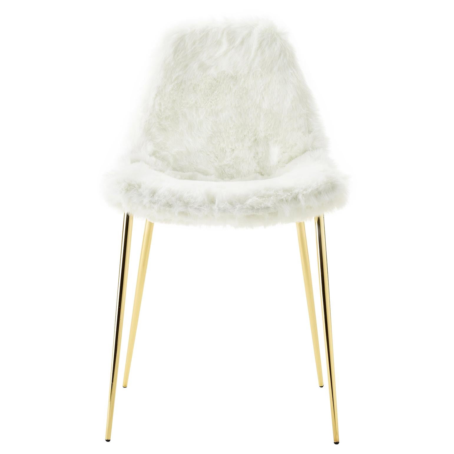 For Sale: White (White Faux Fur) Opinion Ciatti Mammamia Fur Non Stackable Chair