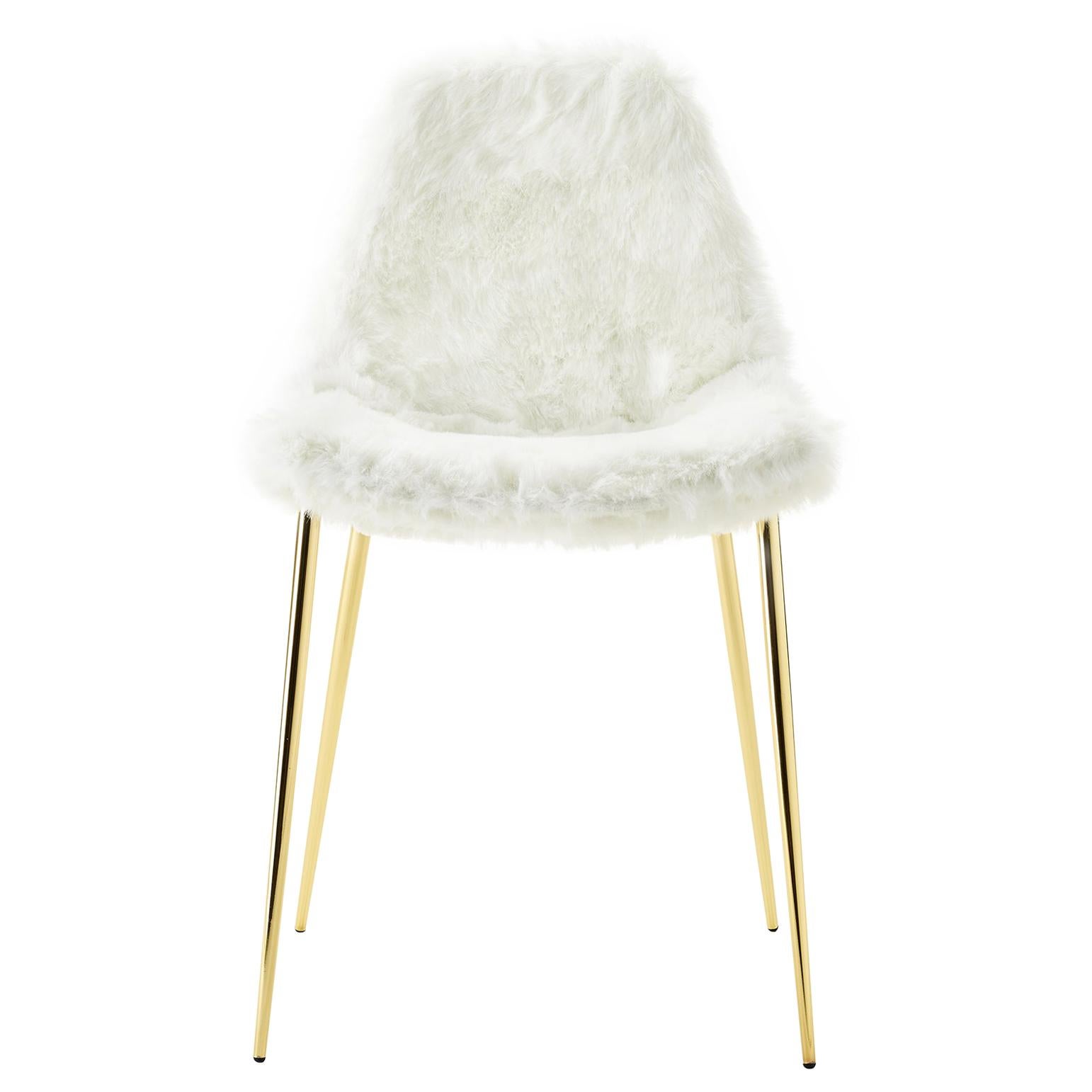 For Sale: White (White Faux Fur) Opinion Ciatti Mammamia Fur Non Stackable Chair