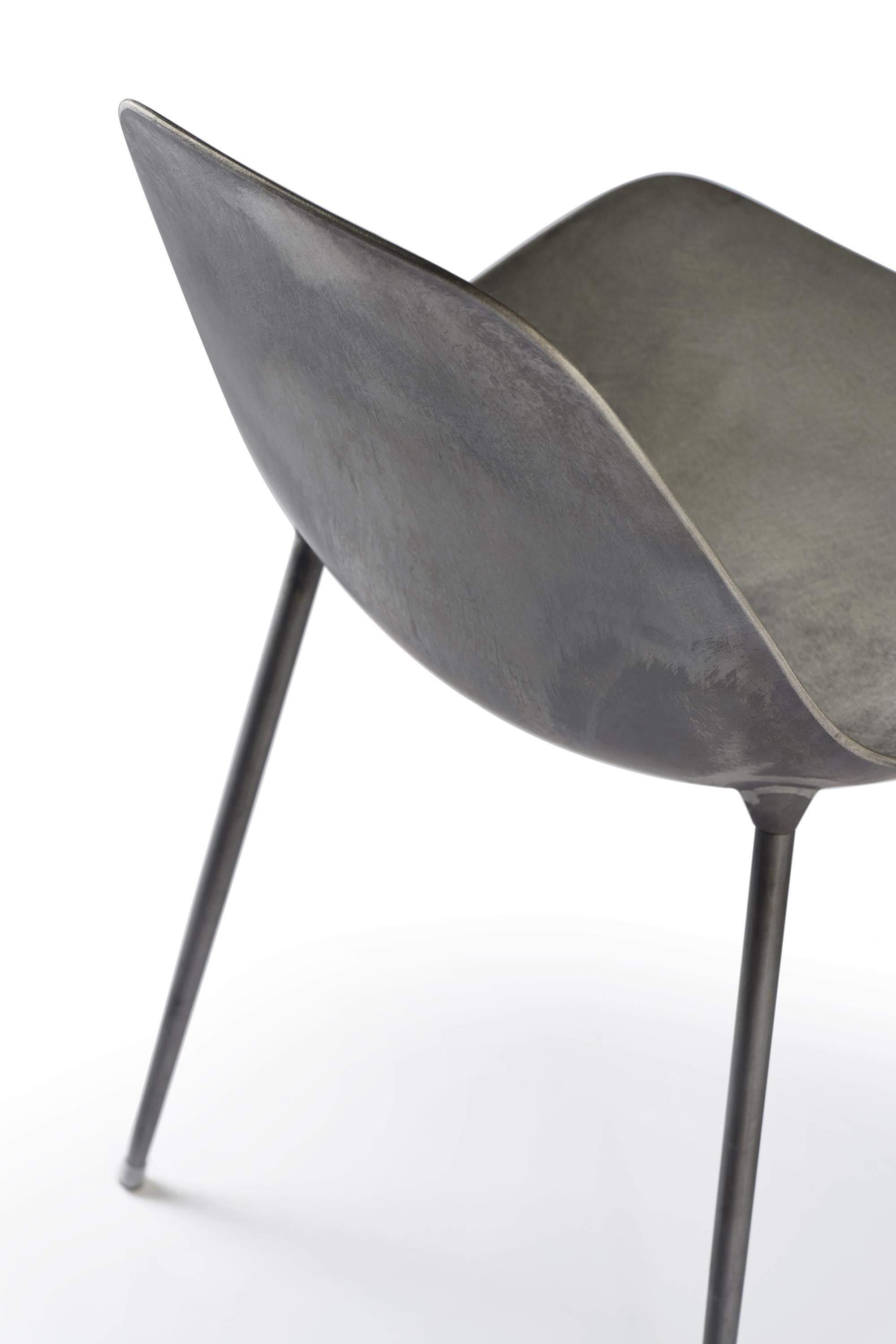 Italian Opinion Ciatti Mammamia Raw Non Stackable Chair by Marcello Ziliani For Sale