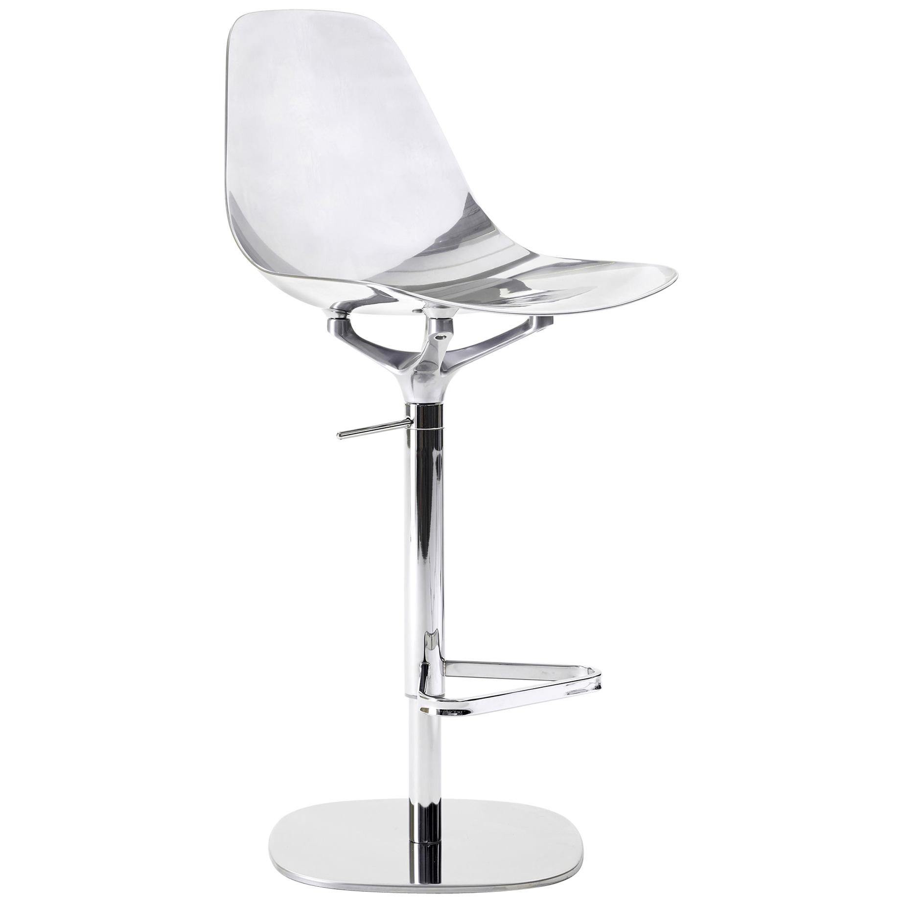 En vente : Silver (Mirrored Aluminum with Chrome Structure) Avis Ciatti Tabouret Mammamia avec hauteur réglable