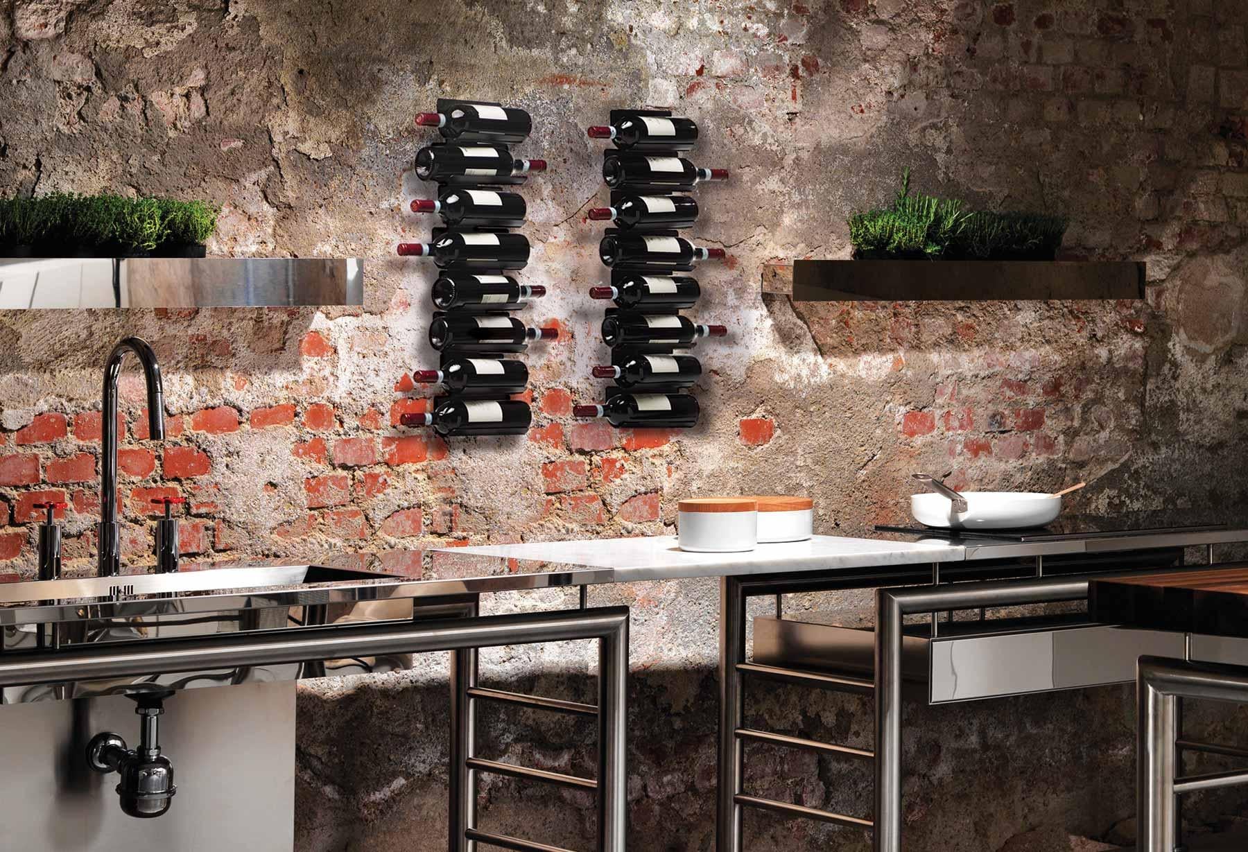 Opinion Ciatti Ptolomeo Vino Botellero de Pared Grande Acero en venta