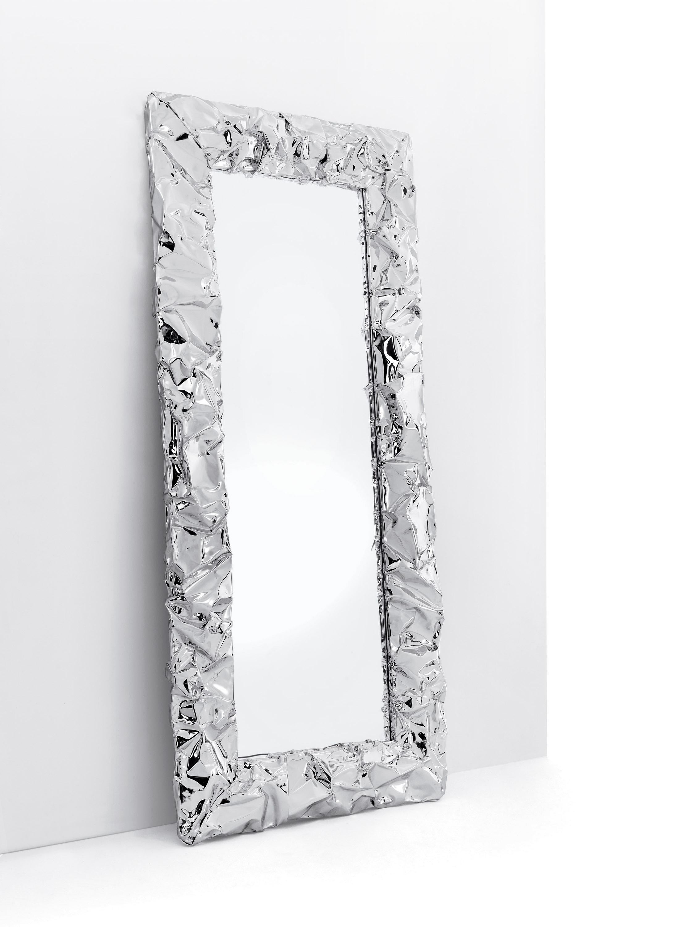 Aluminum Opinion Ciatti Tab.u Large Rectangular Mirror For Sale