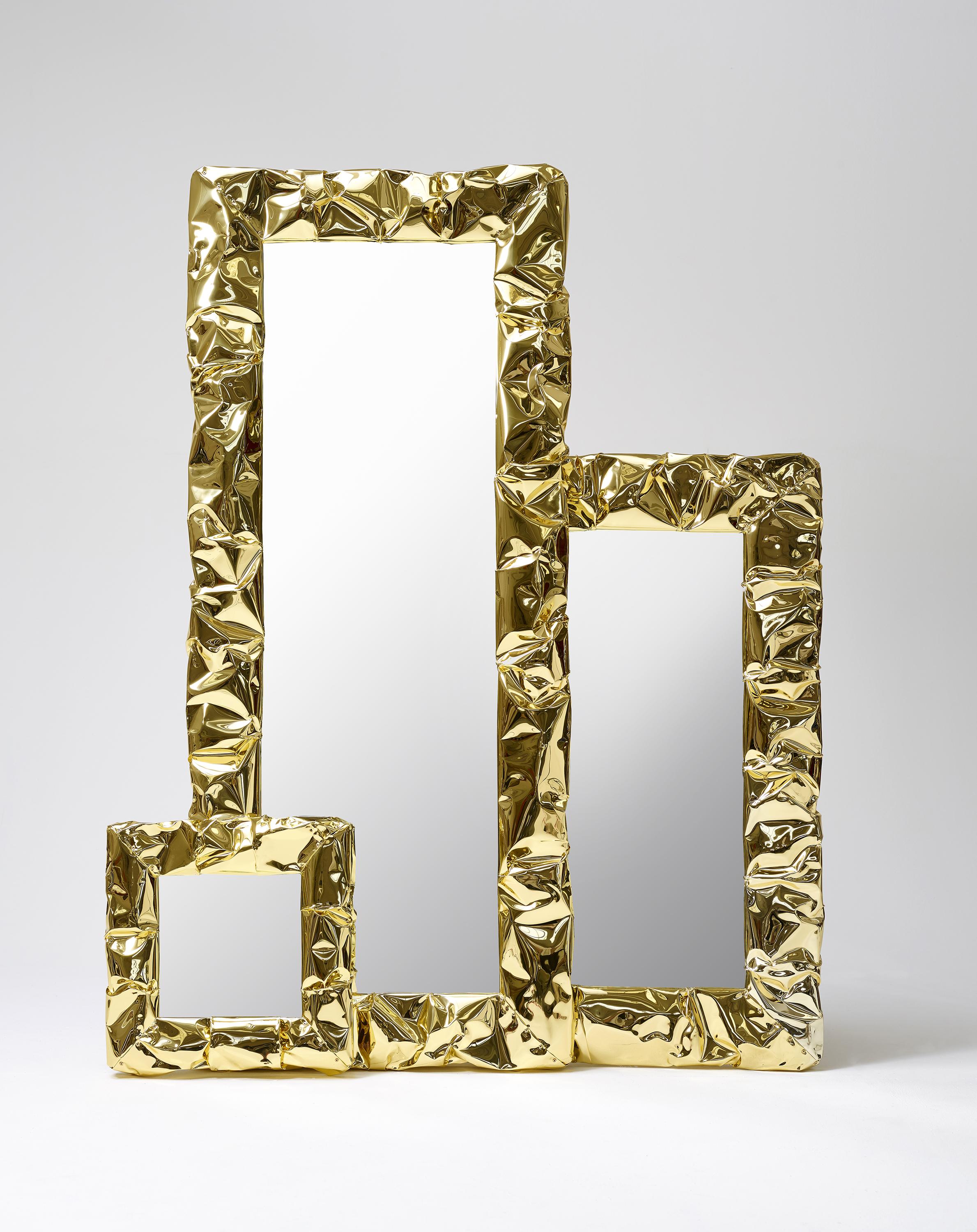 Opinion Ciatti Tab.u Kleiner quadratischer Spiegel (Aluminium) im Angebot