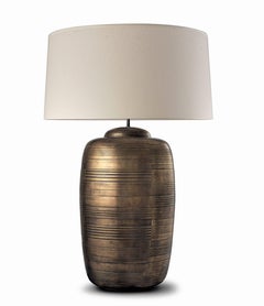 OPIO. Lampe de bureau en laiton vieilli, design Art Déco contemporain fait à la main