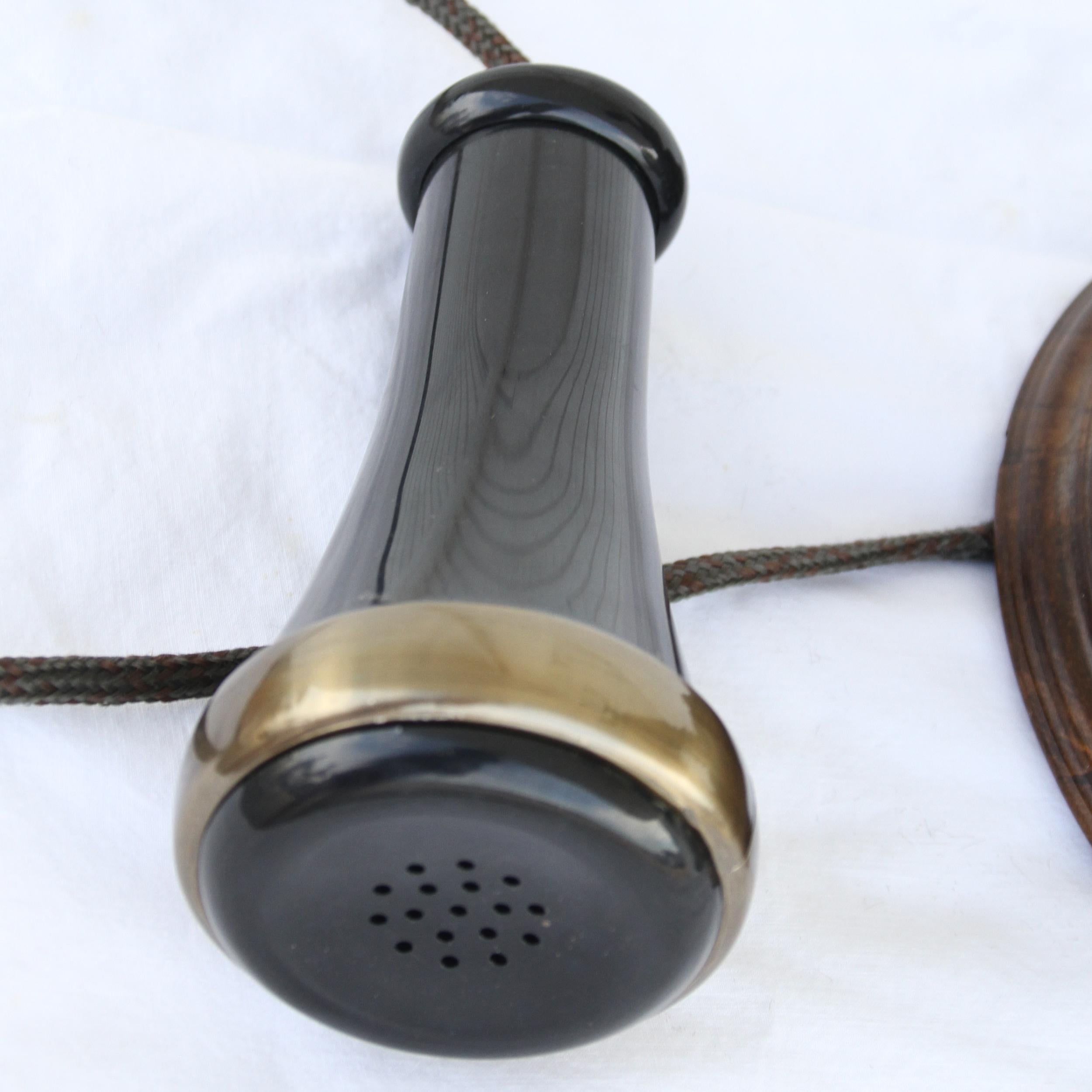 Opis 1921 Kabelholz-Schreibtischphone im Angebot 4
