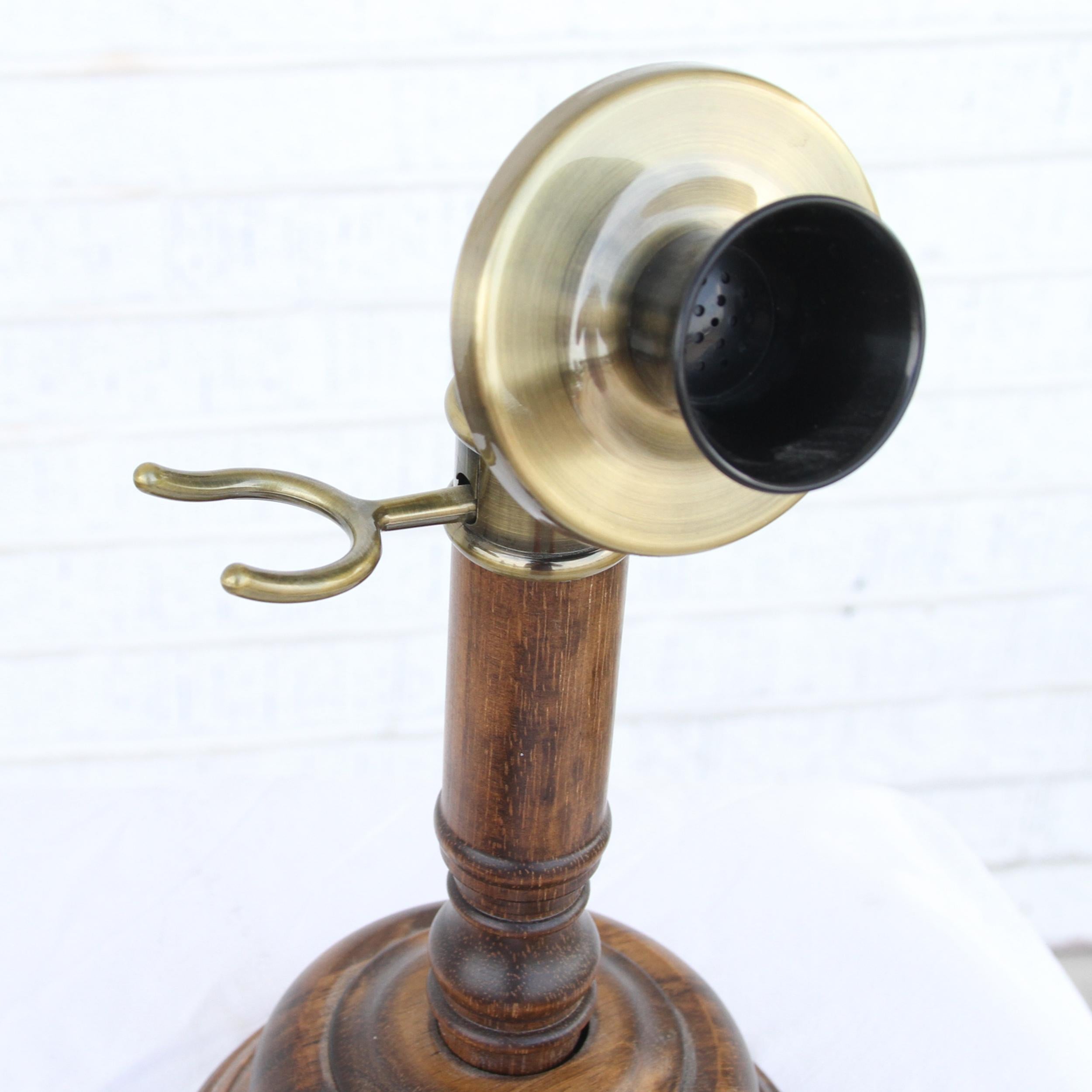 Opis 1921 Kabelholz-Schreibtischphone im Angebot 5