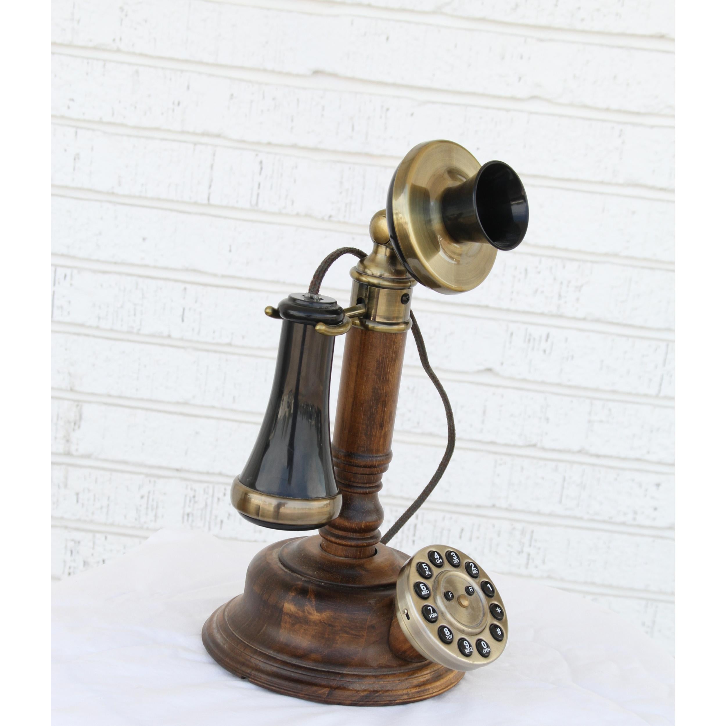 Opis 1921 Kabelholz-Schreibtischphone im Zustand „Gut“ im Angebot in Pasadena, TX