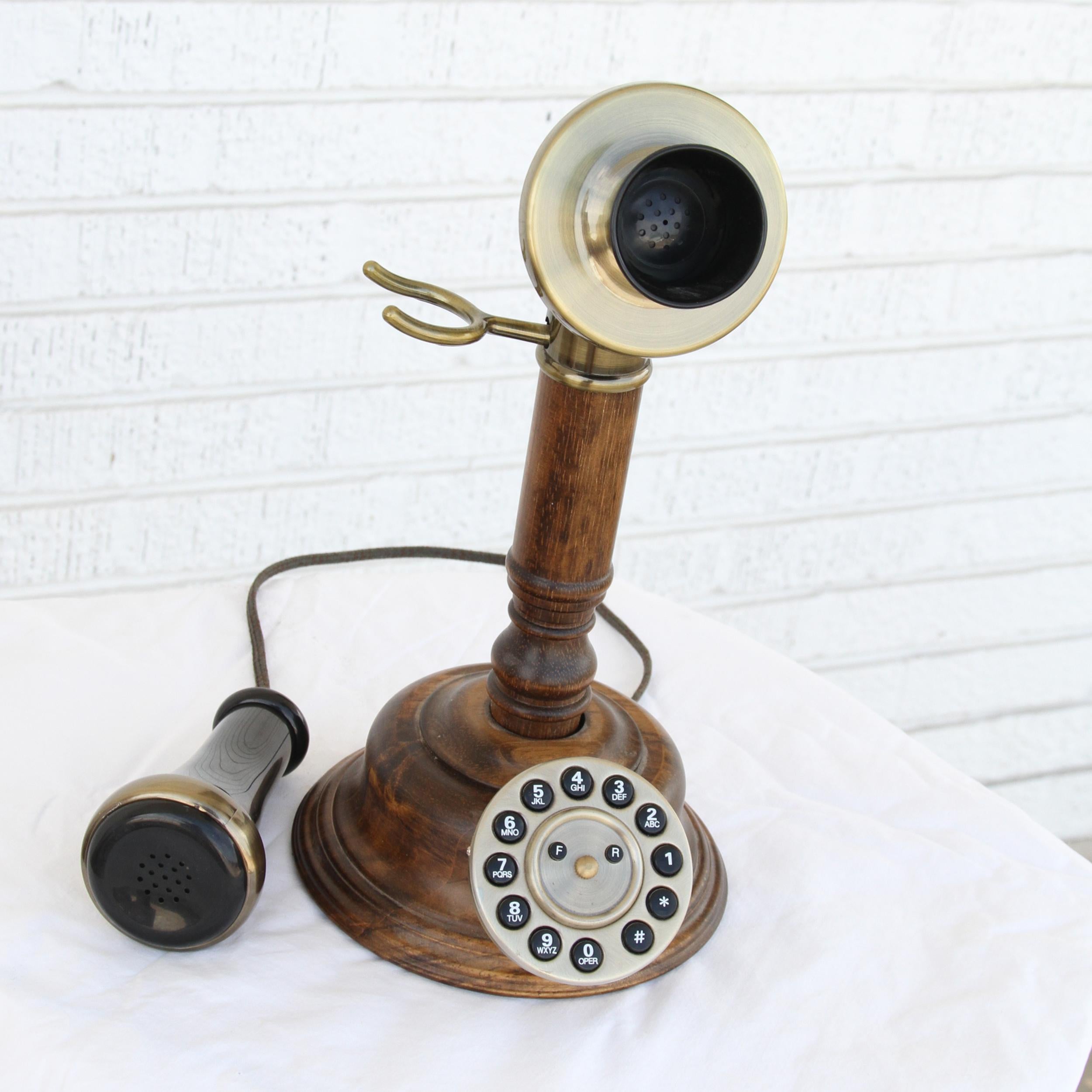 Opis 1921 Kabelholz-Schreibtischphone im Angebot 2