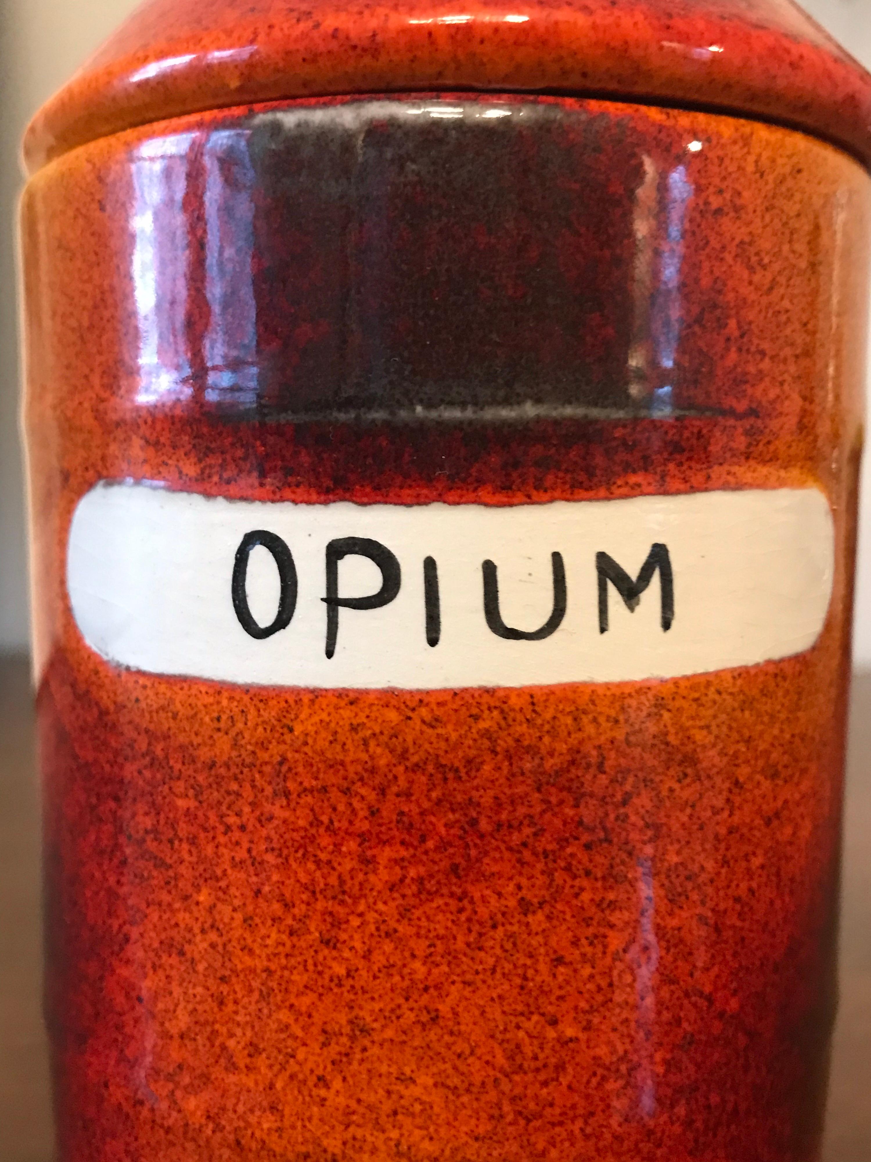 Mid-Century Modern Opium Dope/ Vice Jar by Alvino Bagni for Raymor