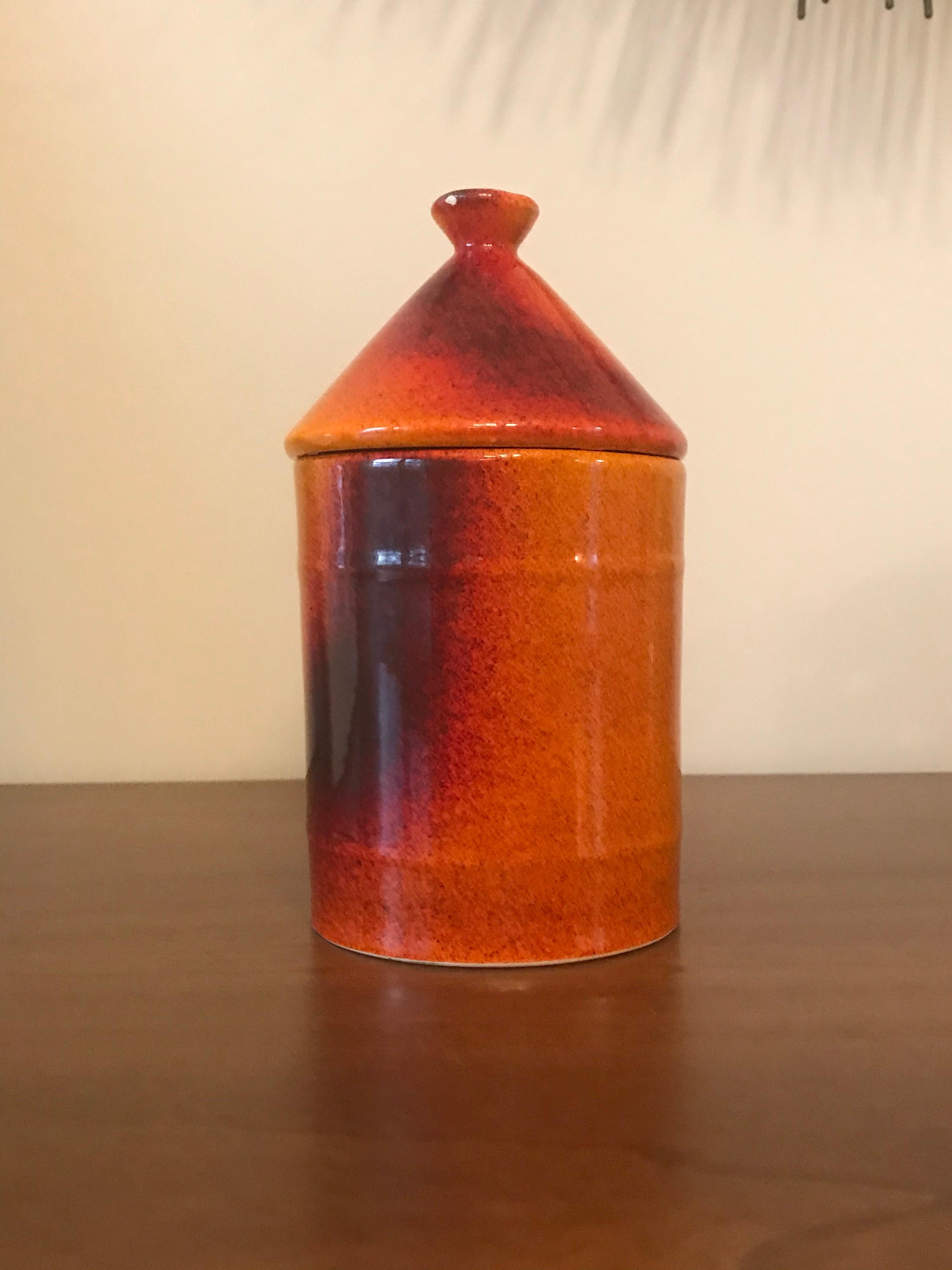 Opium Dope/ Vice Jar by Alvino Bagni for Raymor In Good Condition In St.Petersburg, FL
