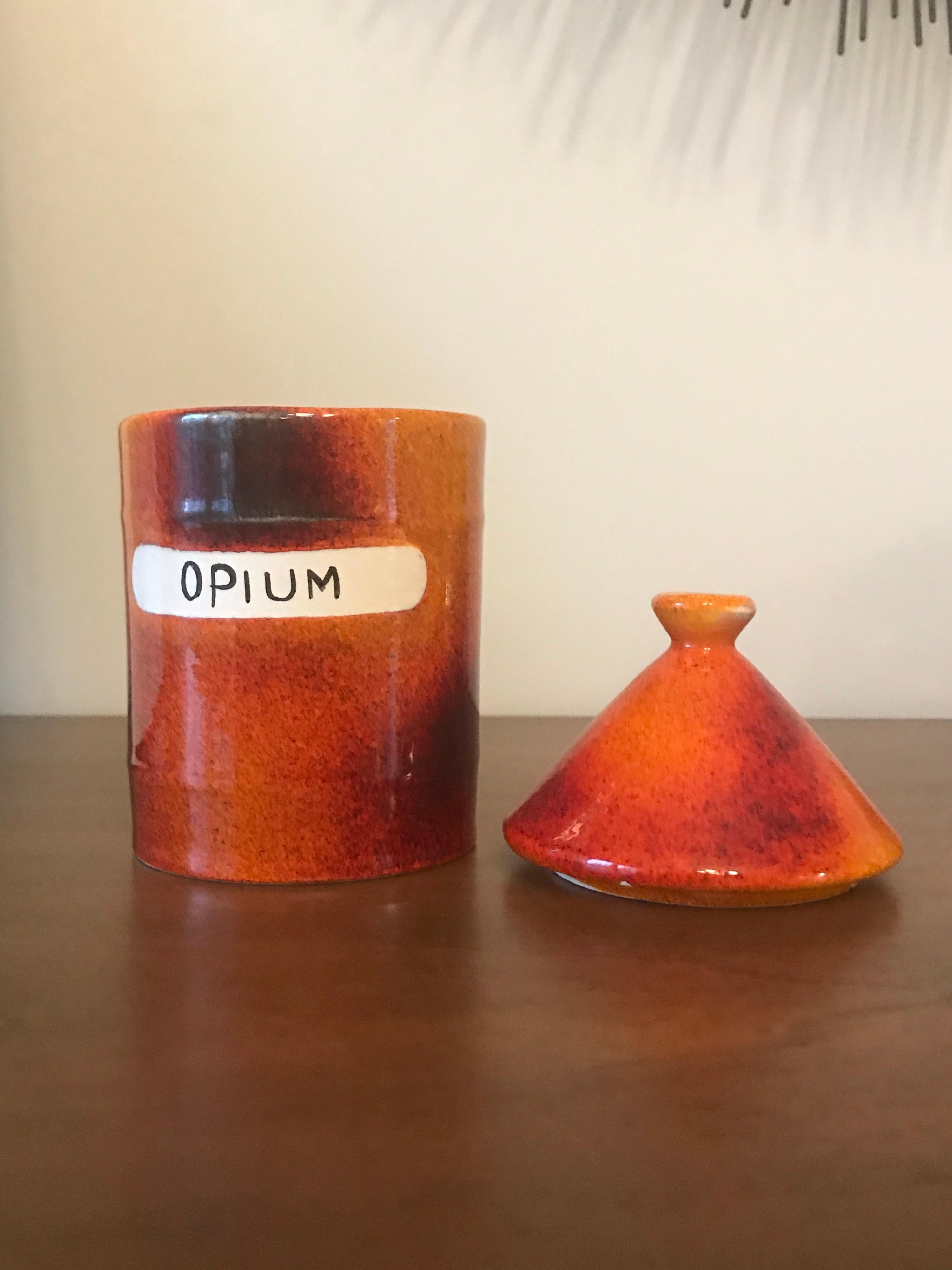 Mid-20th Century Opium Dope/ Vice Jar by Alvino Bagni for Raymor