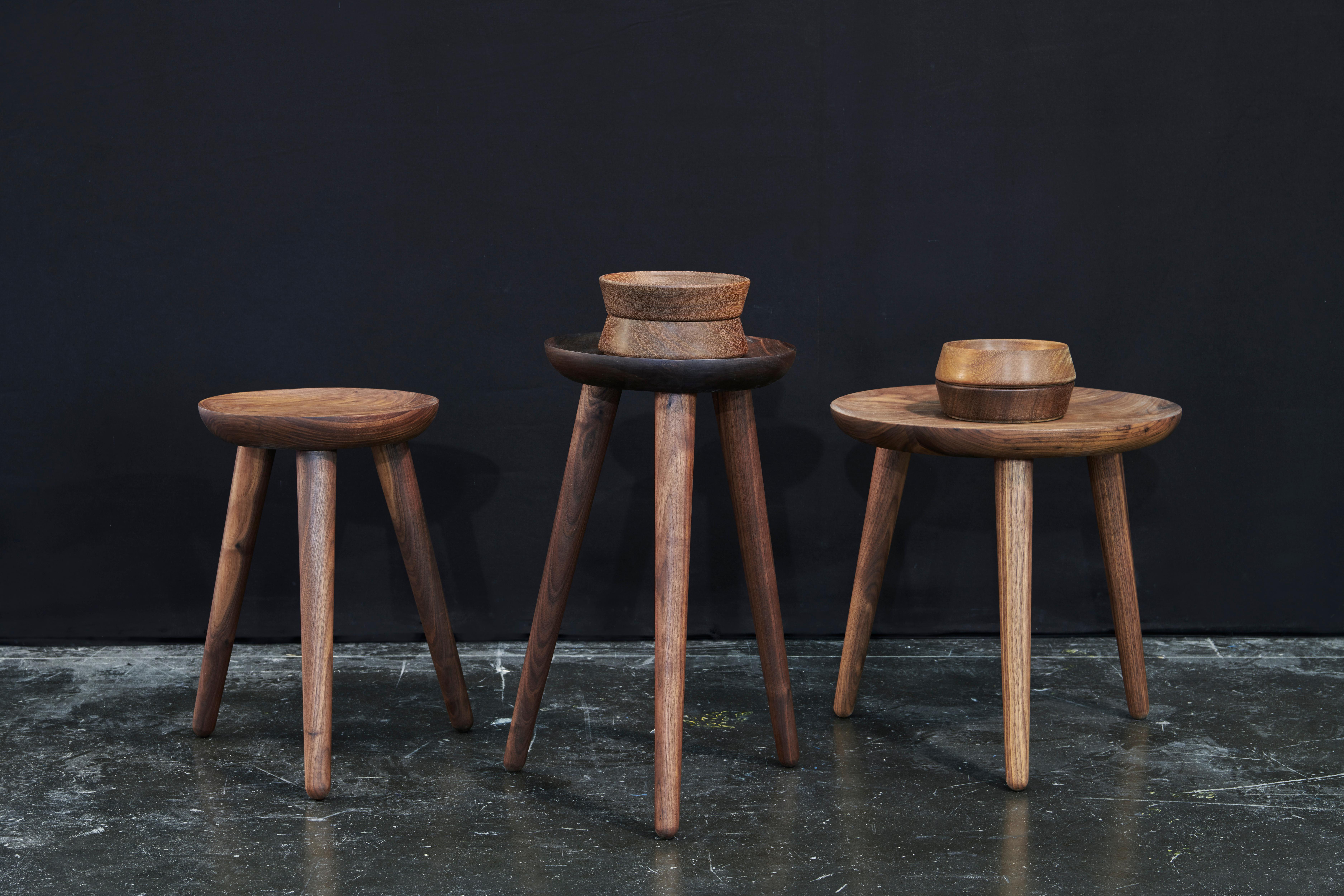 Mesa Opium, Mesa de madera maciza torneada en 